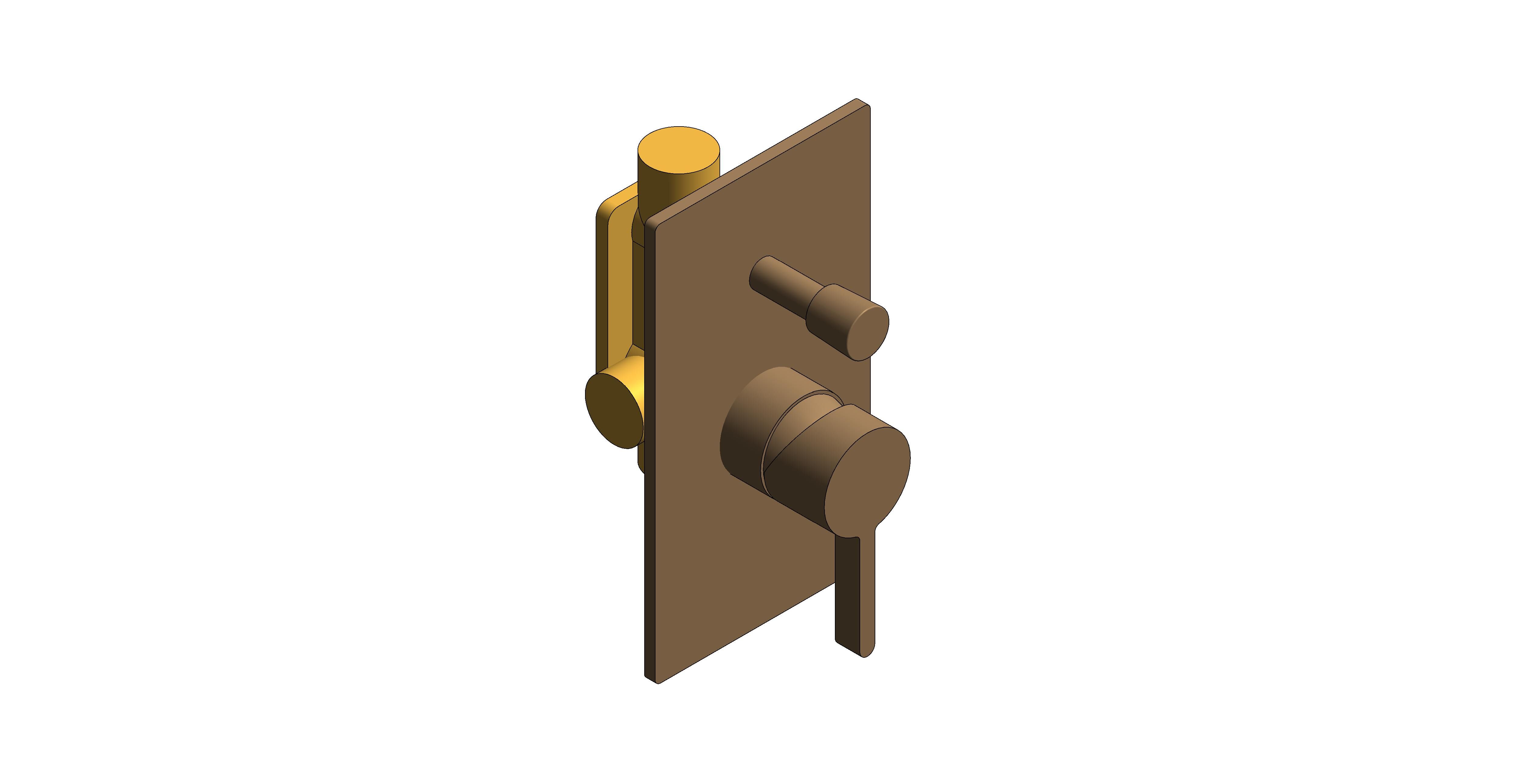 Product: EDIT 2 Outlet Manual Shower Valve with Diverter, finished in brushed bronze (IND-EDI147A-BRZ)