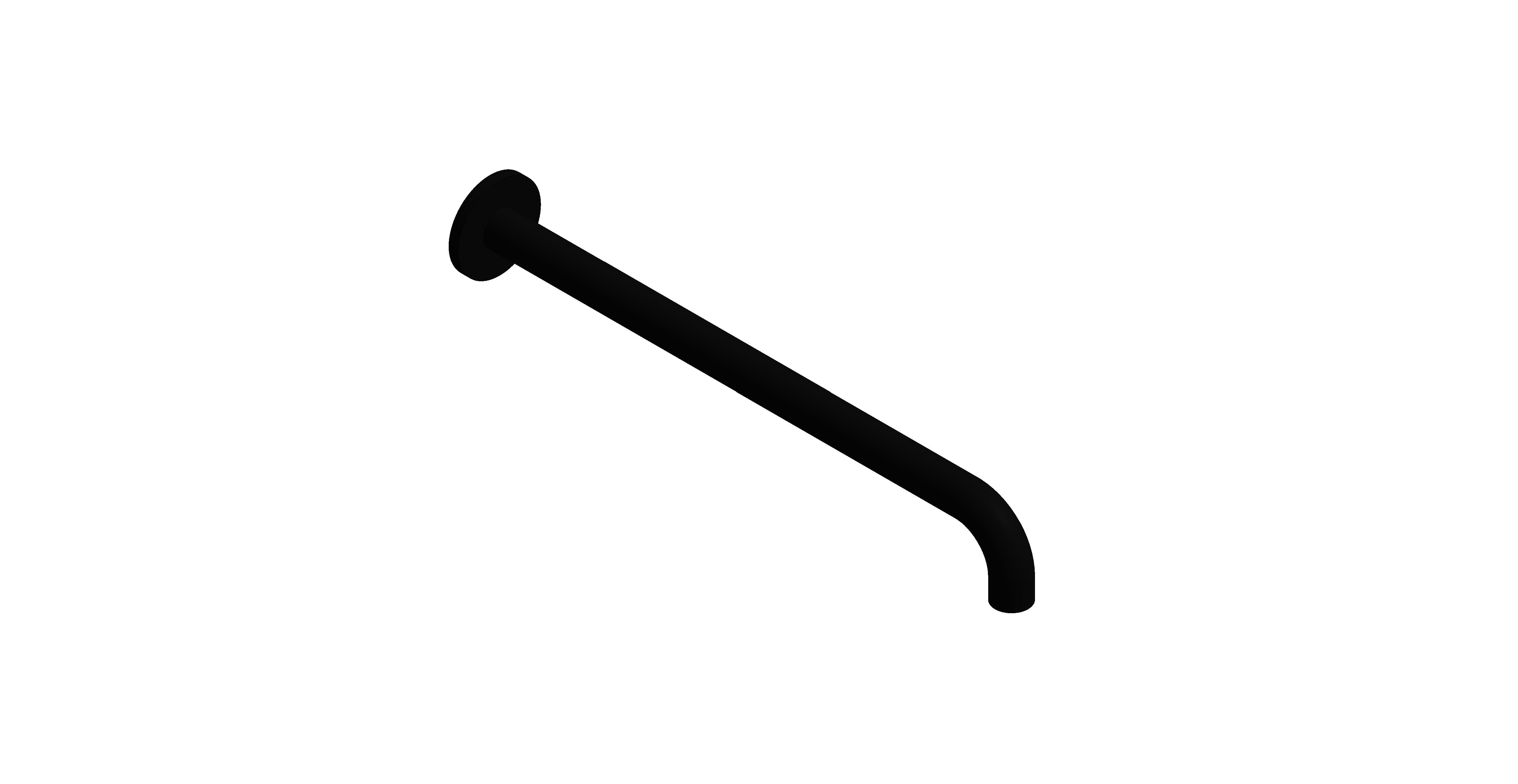 Product: SHOWERING SOLUTIONS Round Easy Fit Shower Arm, finished in a brushed black (IND-EFSA/RO-BLK)