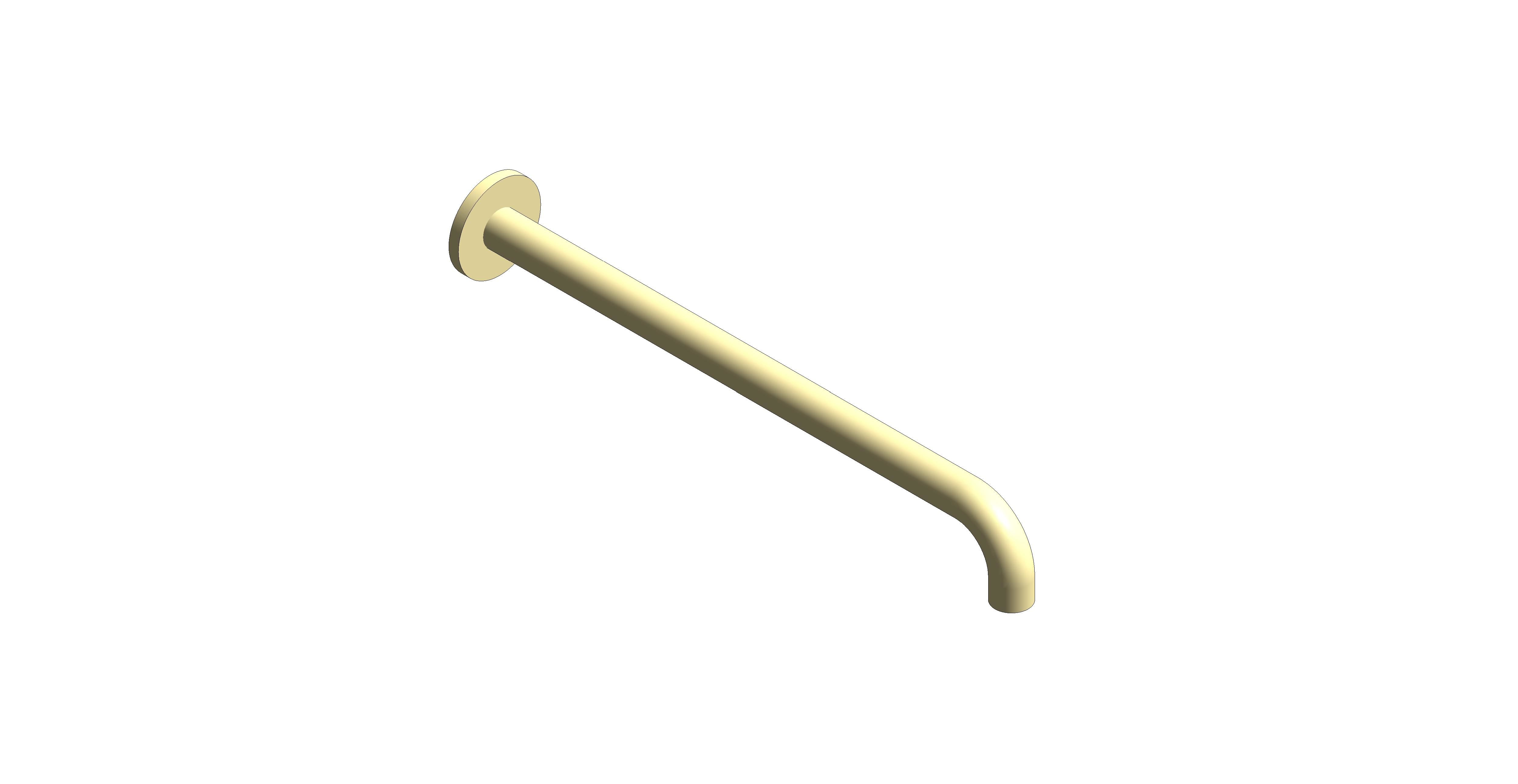 Product: SHOWERING SOLUTIONS Round Easy Fit Shower Arm, finished in a brushed gold (IND-EFSA/RO-BRG)
