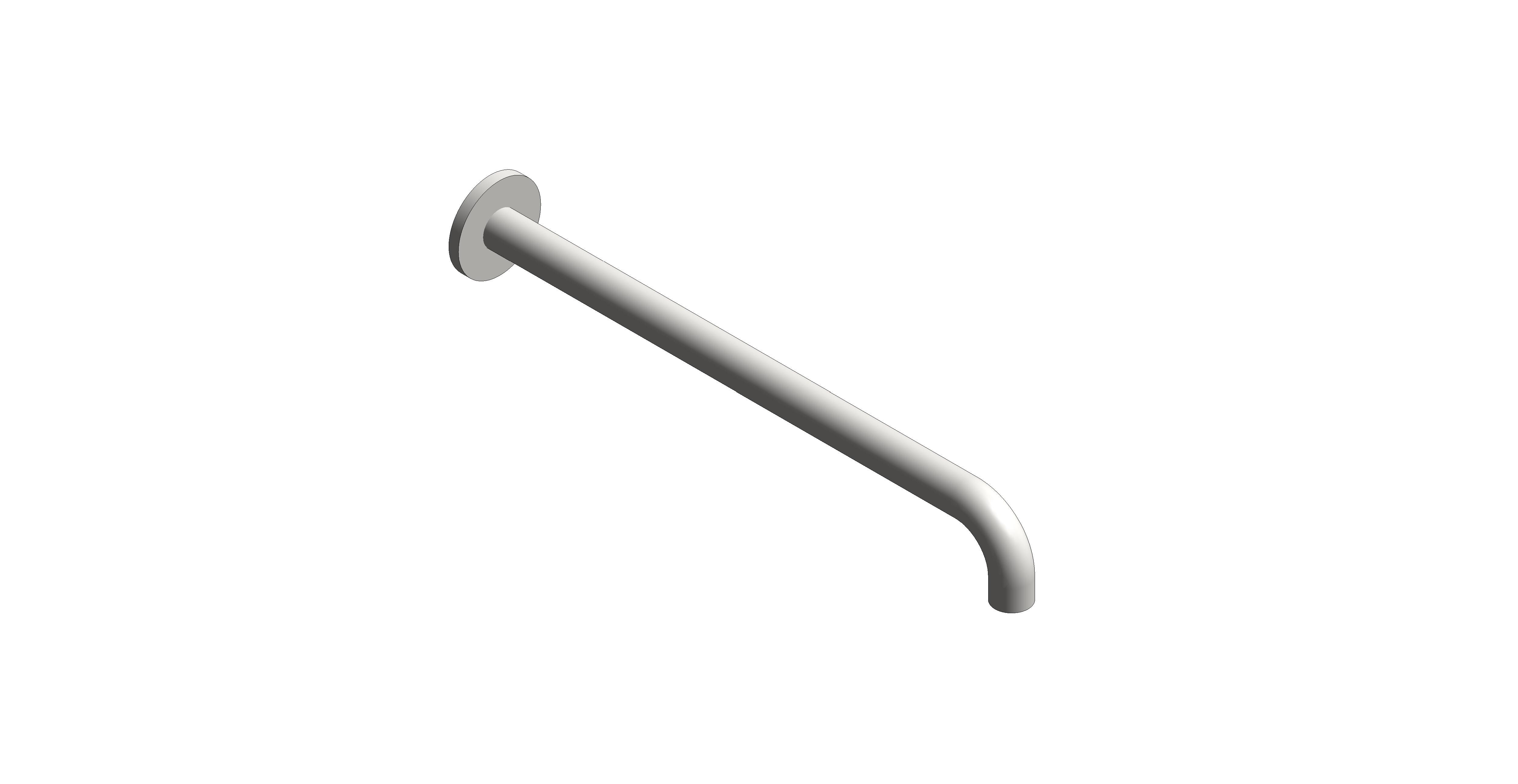 Product: SHOWERING SOLUTIONS Round Easy Fit Shower Arm, finished in a brushed nickel (IND-EFSA/RO-BRN)