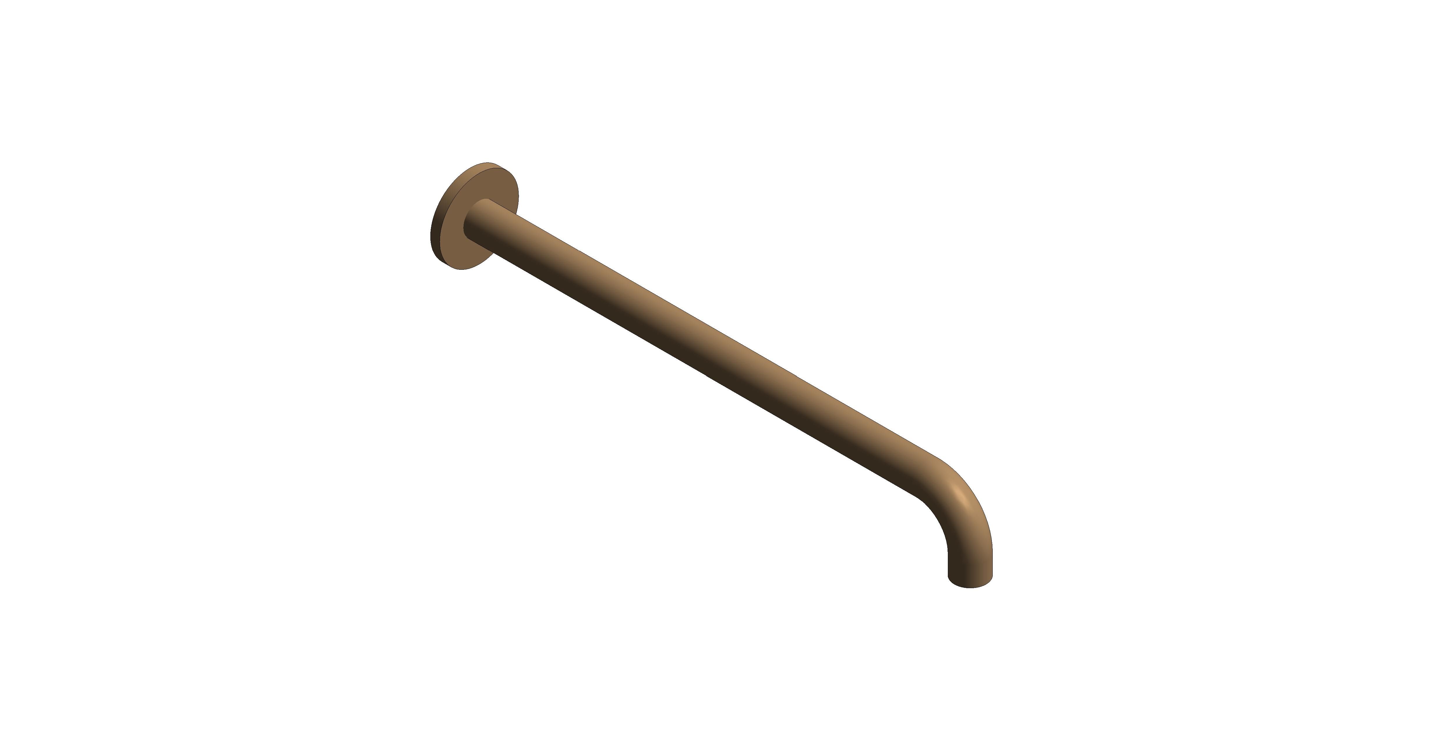 Product: SHOWERING SOLUTIONS Round Easy Fit Shower Arm, finished in a brushed bronze (IND-EFSA/RO-BRZ)