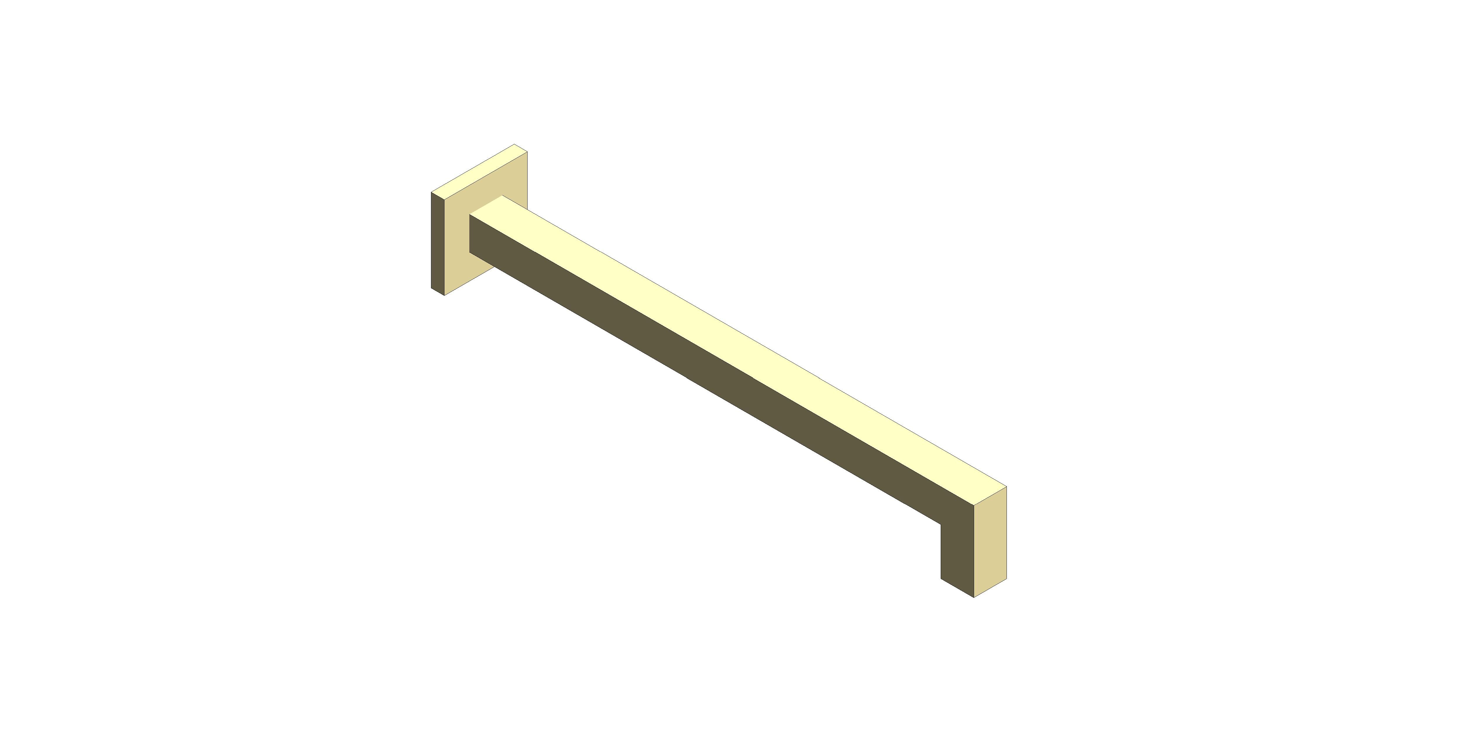 Product: SHOWERING SOLUTIONS Square Easy Fit Shower Arm, finished in a brushed gold (IND-EFSA/SQ-BRG)