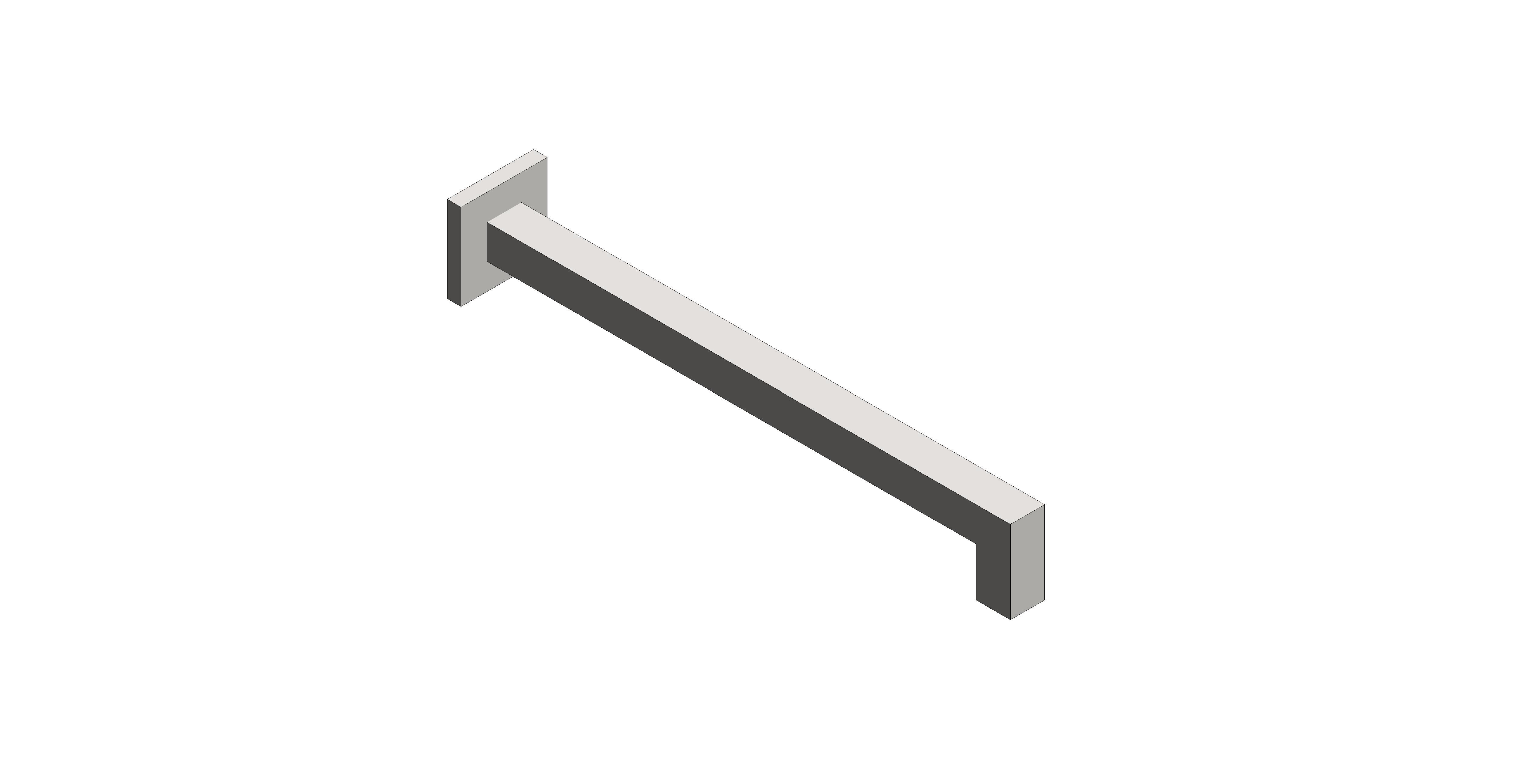Product: SHOWERING SOLUTIONS Square Easy Fit Shower Arm, finished in a brushed nickel (IND-EFSA/SQ-BRN)
