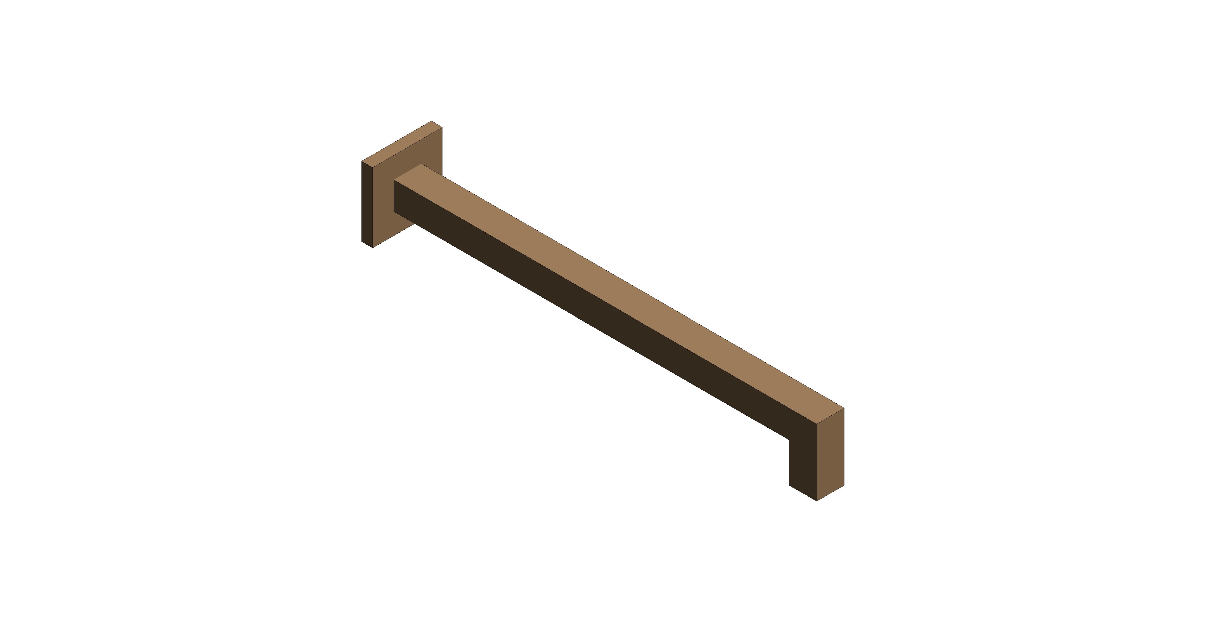 Product: SHOWERING SOLUTIONS Square Easy Fit Shower Arm, finished in a brushed bronze (IND-EFSA/SQ-BRZ)