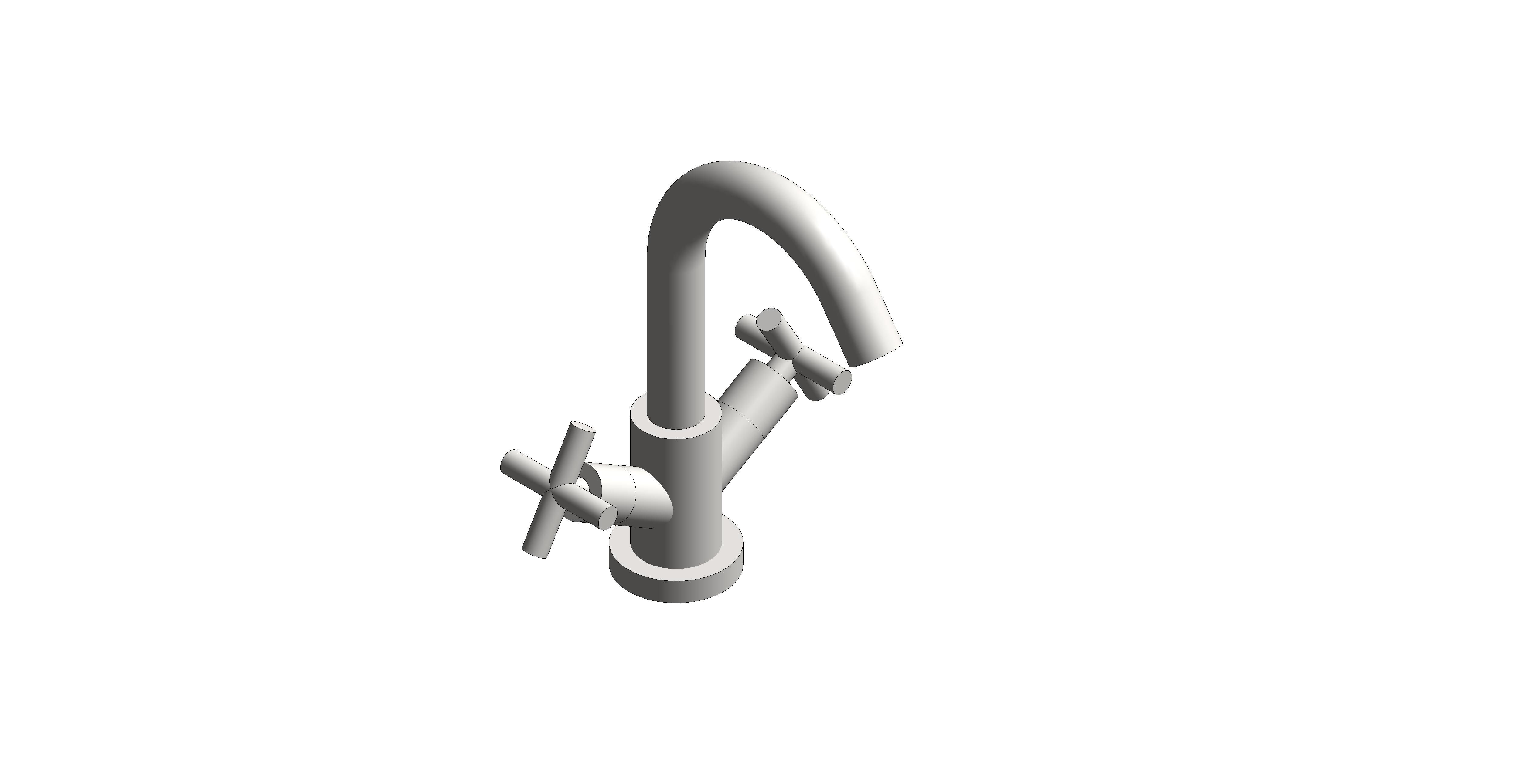 Product: ELEMENTS Mono basin mixer tap, finished in a brushed nickel with cross handles (IND-ELW100F/SB-BRN)