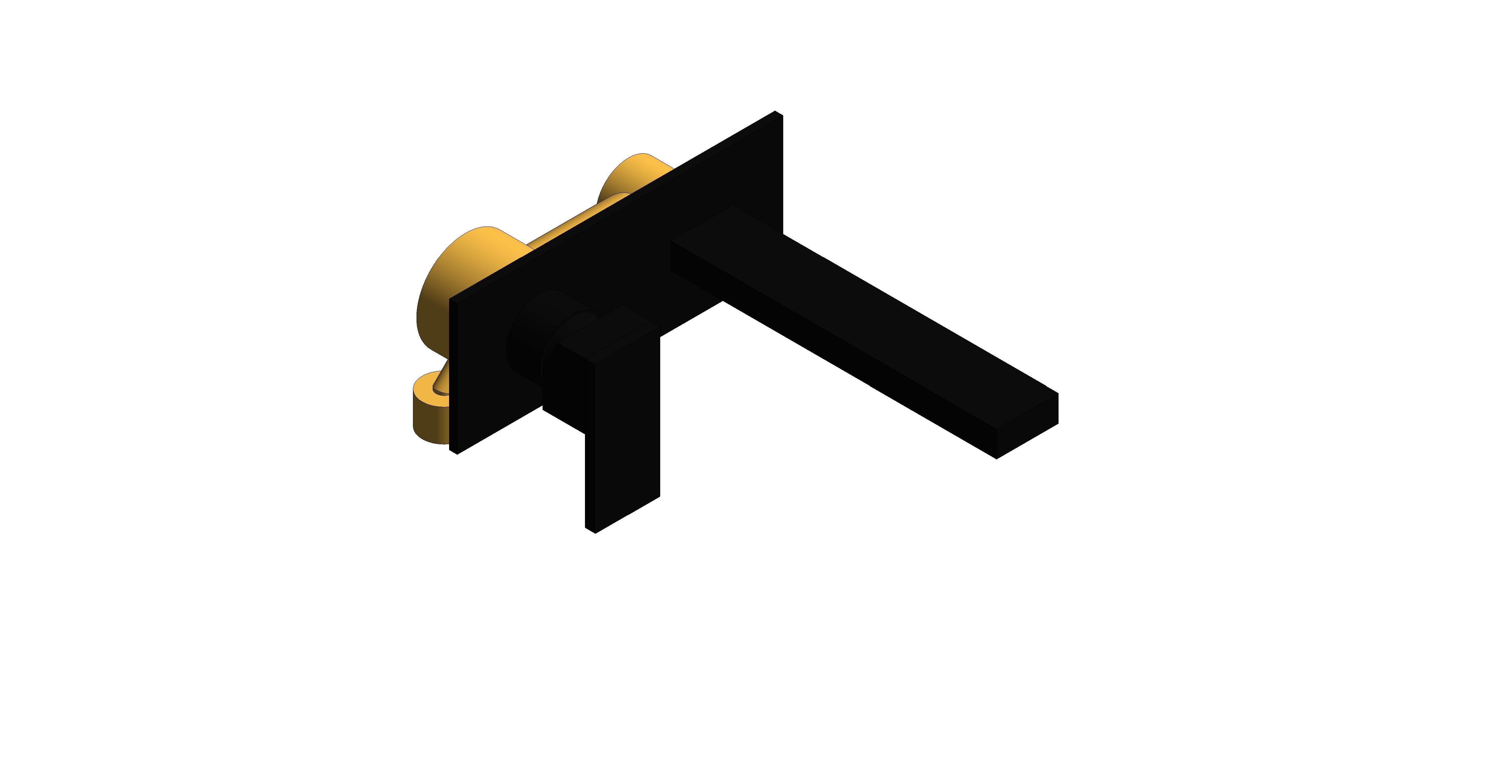 Product: NOTION Wall mounted basin mixer tap, finished in a brushed black (IND-NOT109FS/A-BLK)