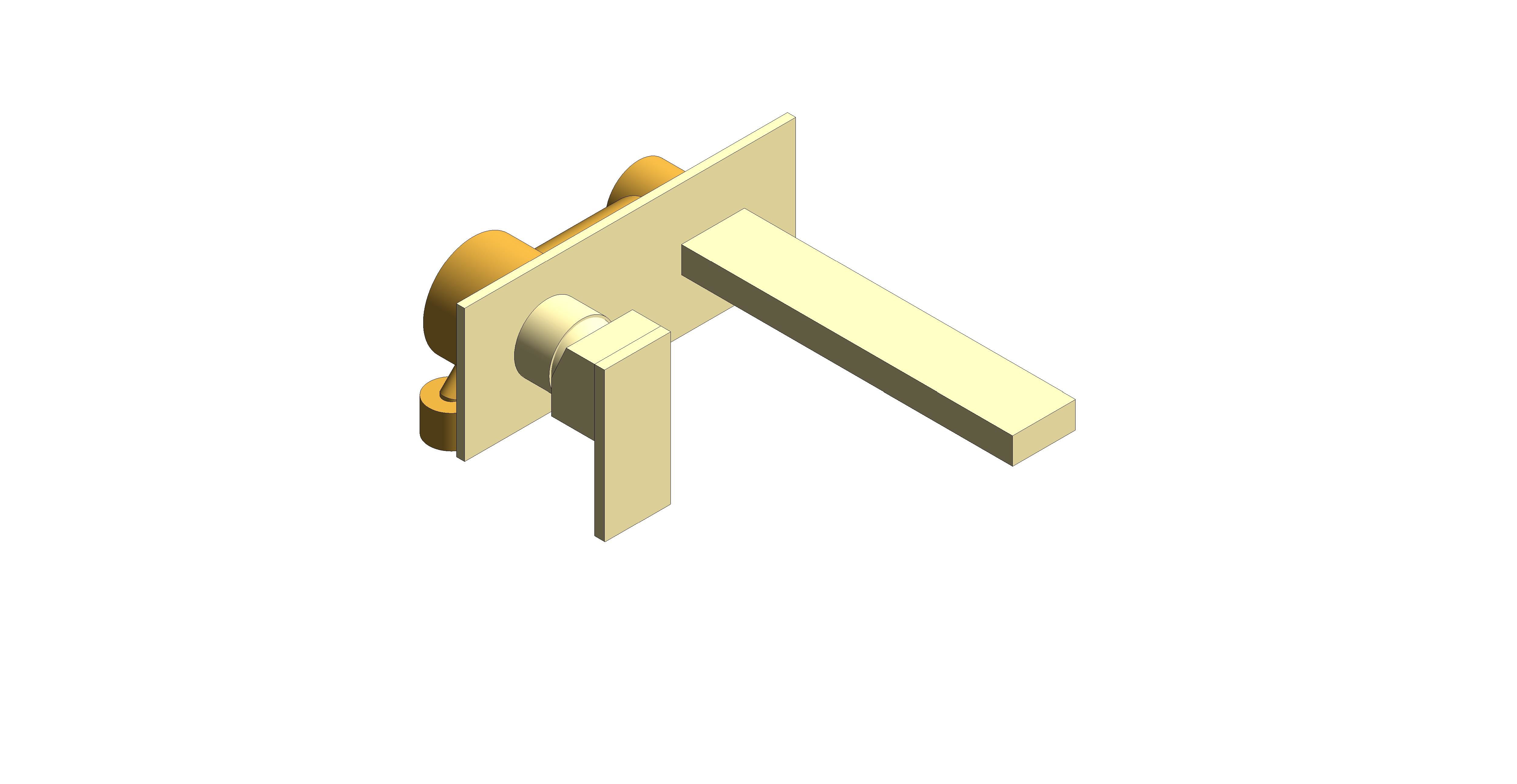 Product: NOTION Wall mounted basin mixer tap, finished in a brushed gold (IND-NOT109FS/A-BRG)