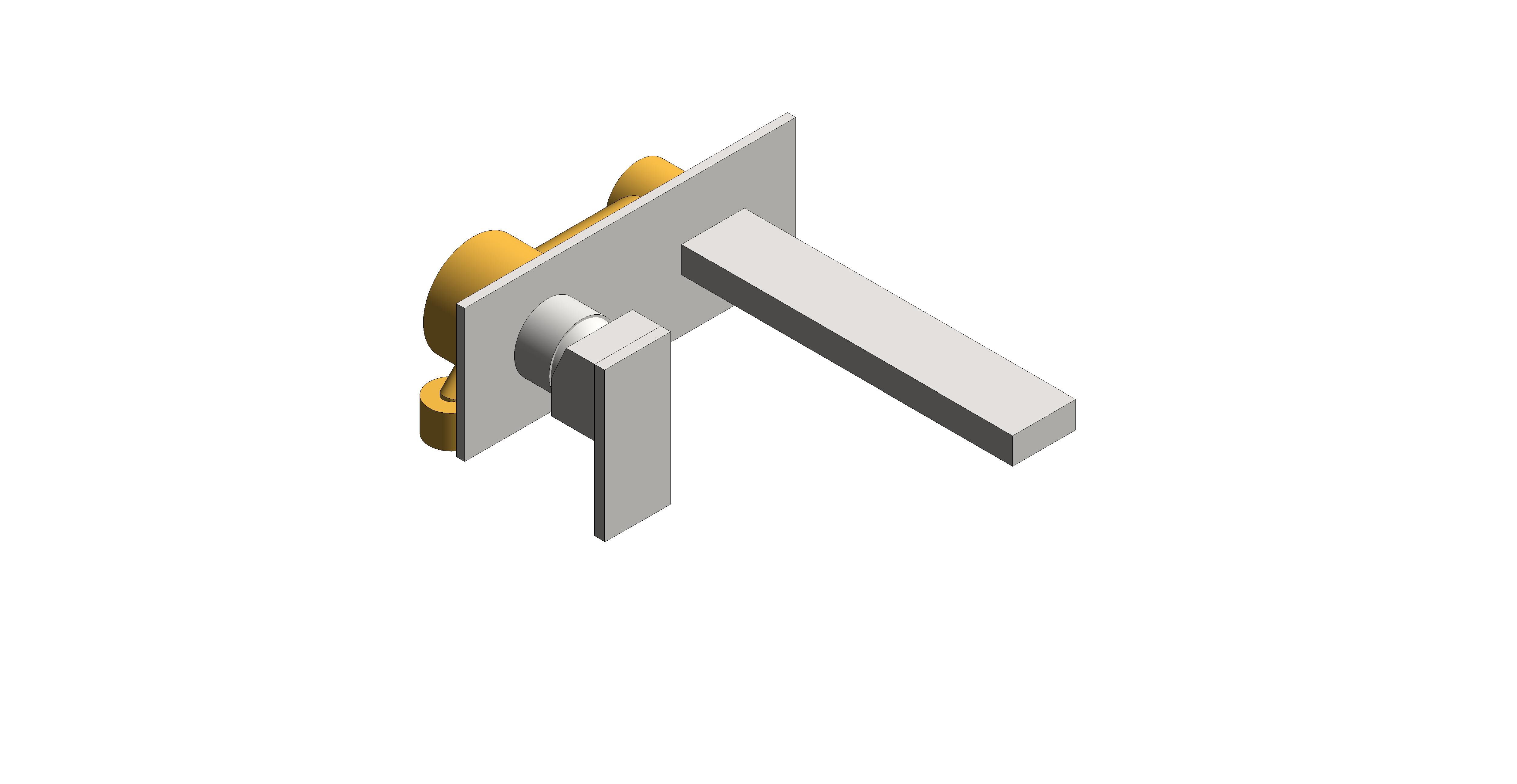 Product: NOTION Wall mounted basin mixer tap, finished in a brushed nickel (IND-NOT109FS/A-BRN)
