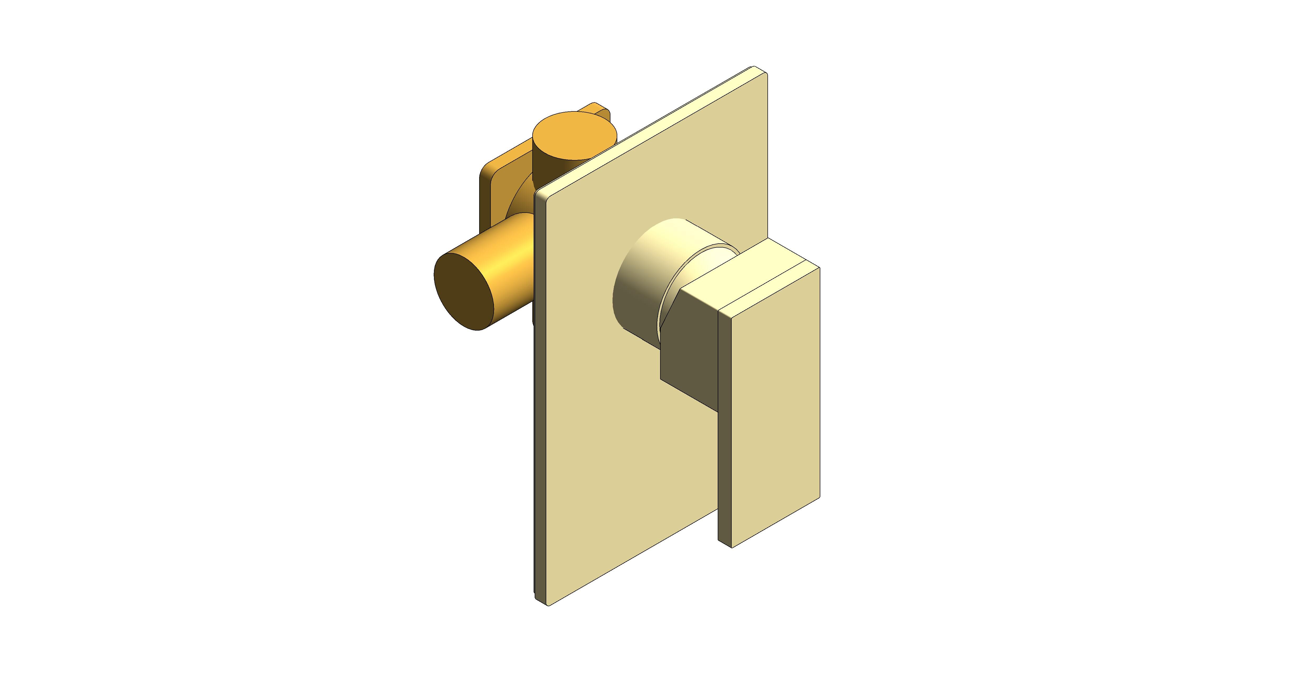 Product: NOTION 1 Outlet Manual Shower Valve, finished in a brushed gold (IND-NOT145A-BRG)