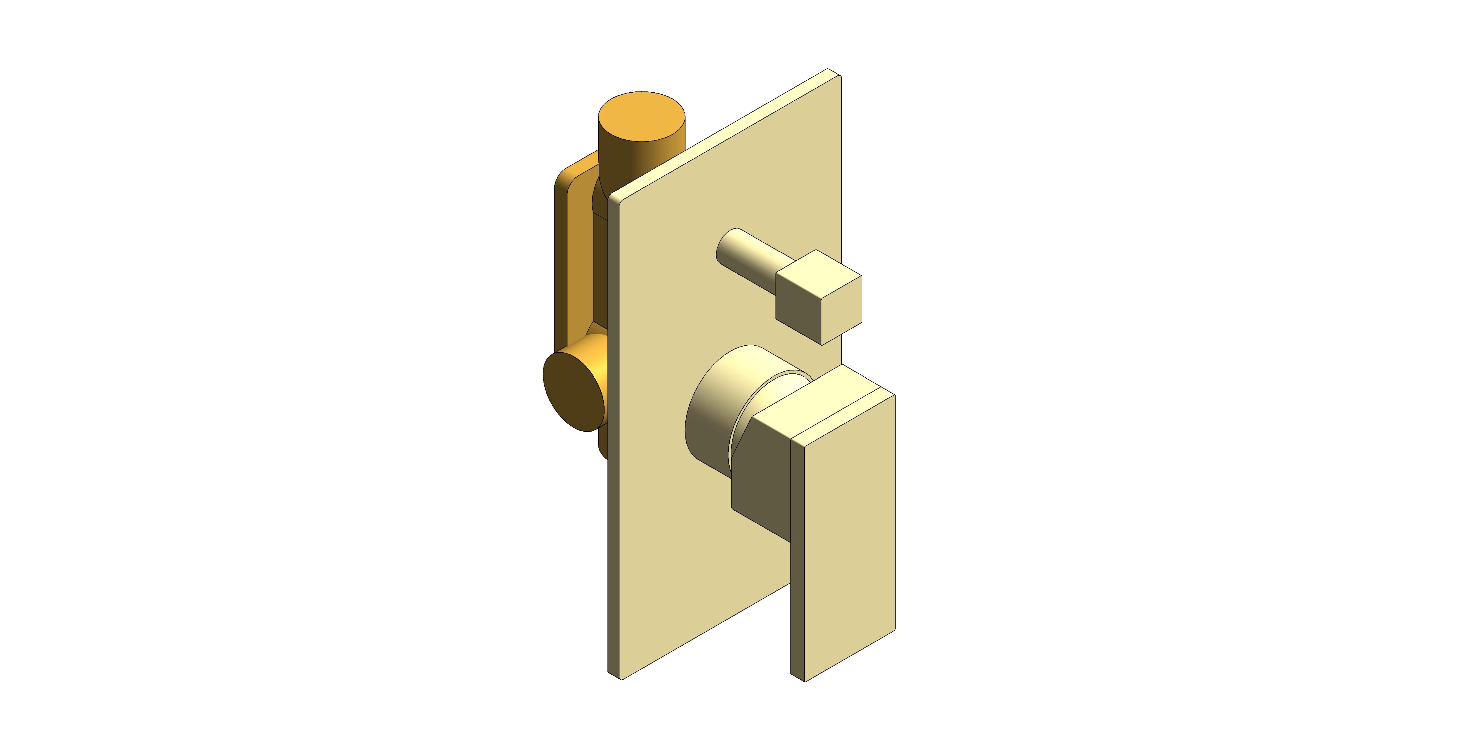 Product: NOTION 2 Outlet Manual Shower Valve with Diverter, finished in a brushed gold (IND-NOT147A-BRG)