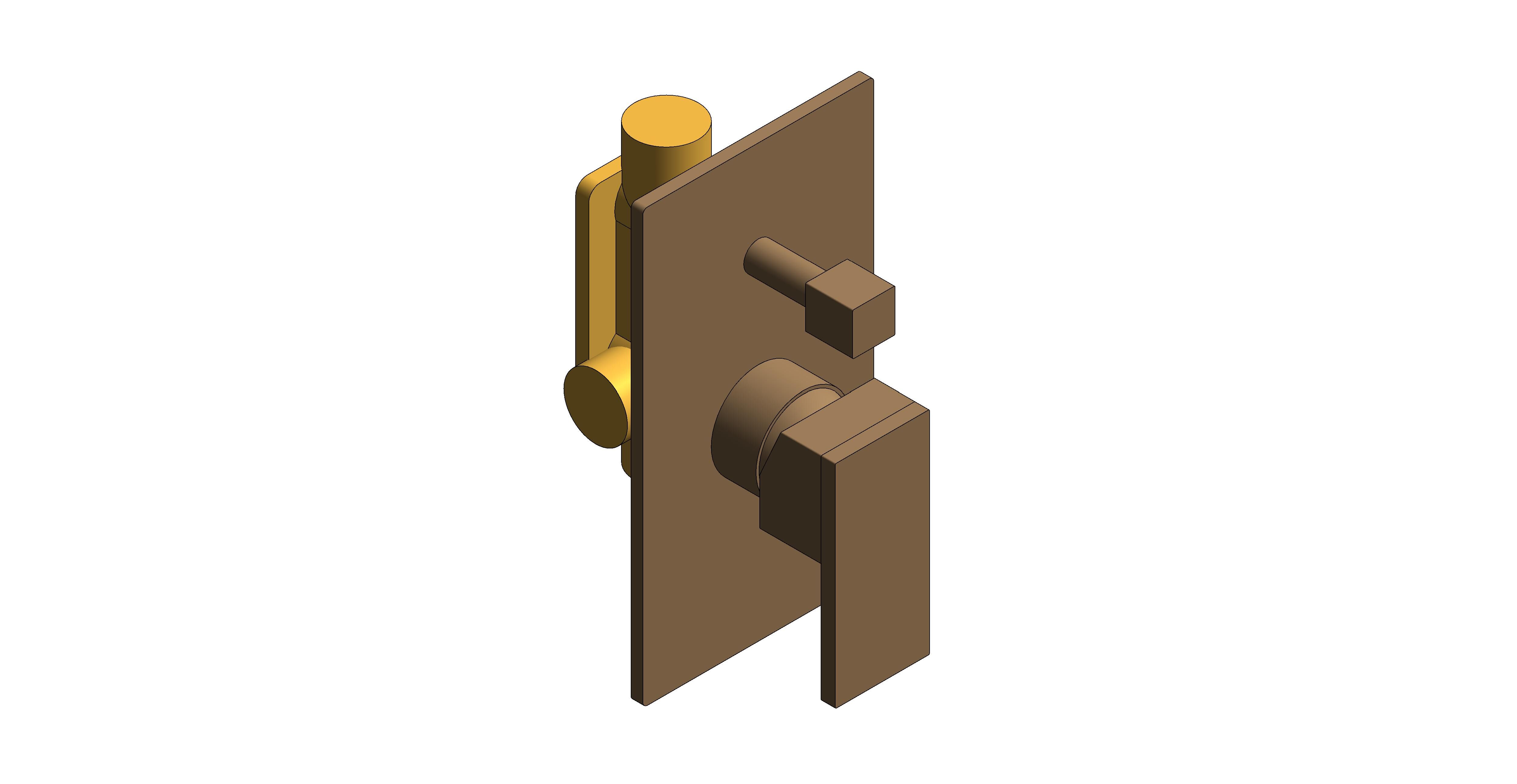 Product: NOTION 2 Outlet Manual Shower Valve with Diverter, finished in brushed bronze (IND-NOT147A-BRZ)