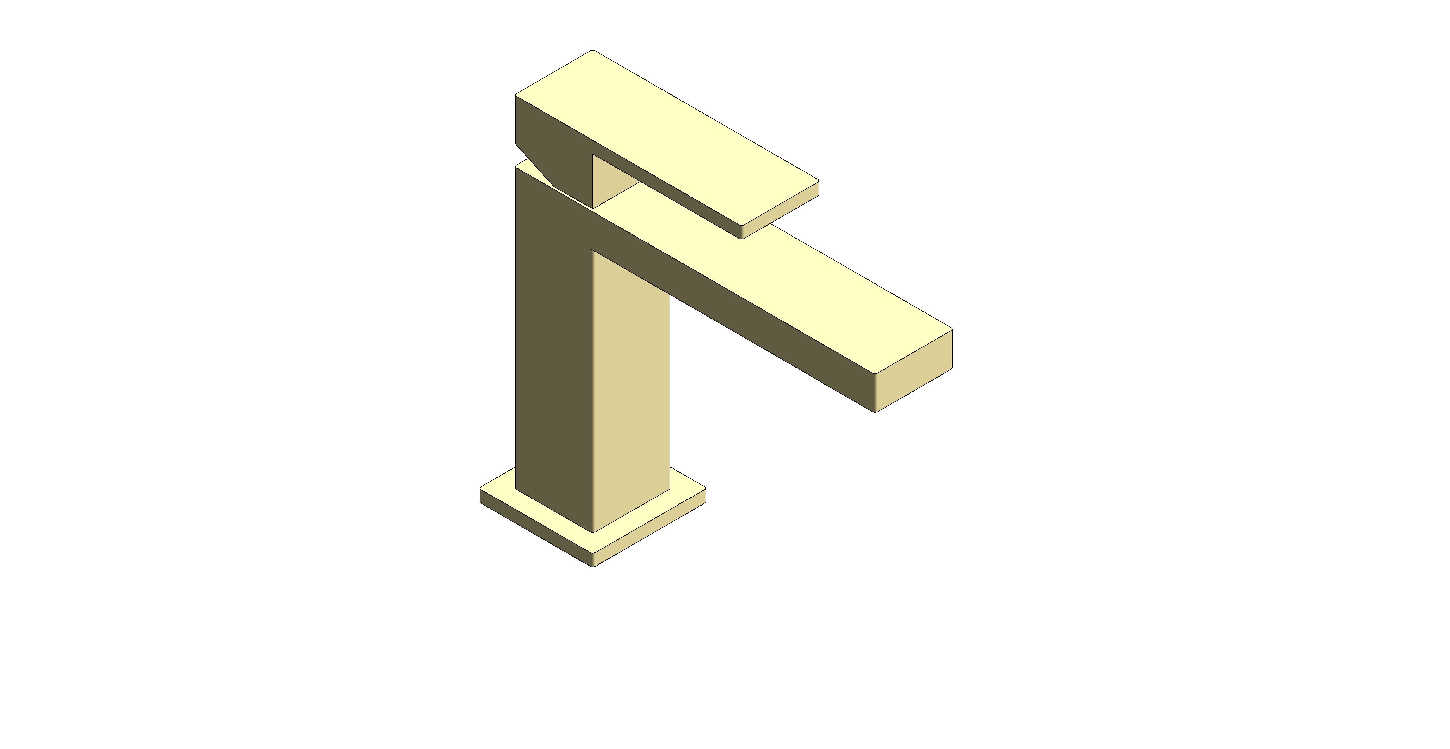 Product: NOTION Slimline mono basin mixer tap, finished in a brushed gold with lever handle (IND-NOT200/SB-BRG)