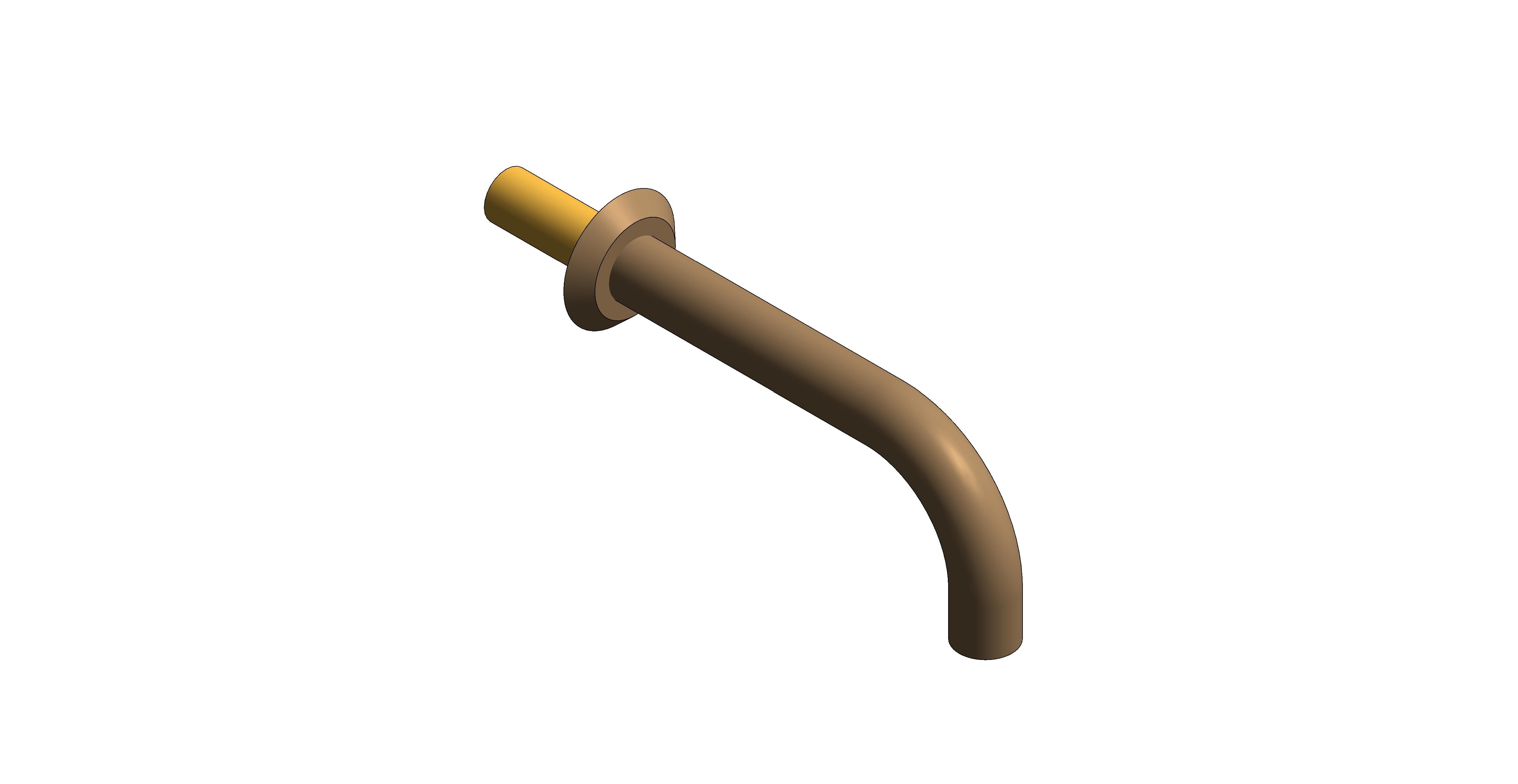 Product: ORIGINS Wall mounted bath spout finished in a brushed nickel (IND-ORI140-BRN)
