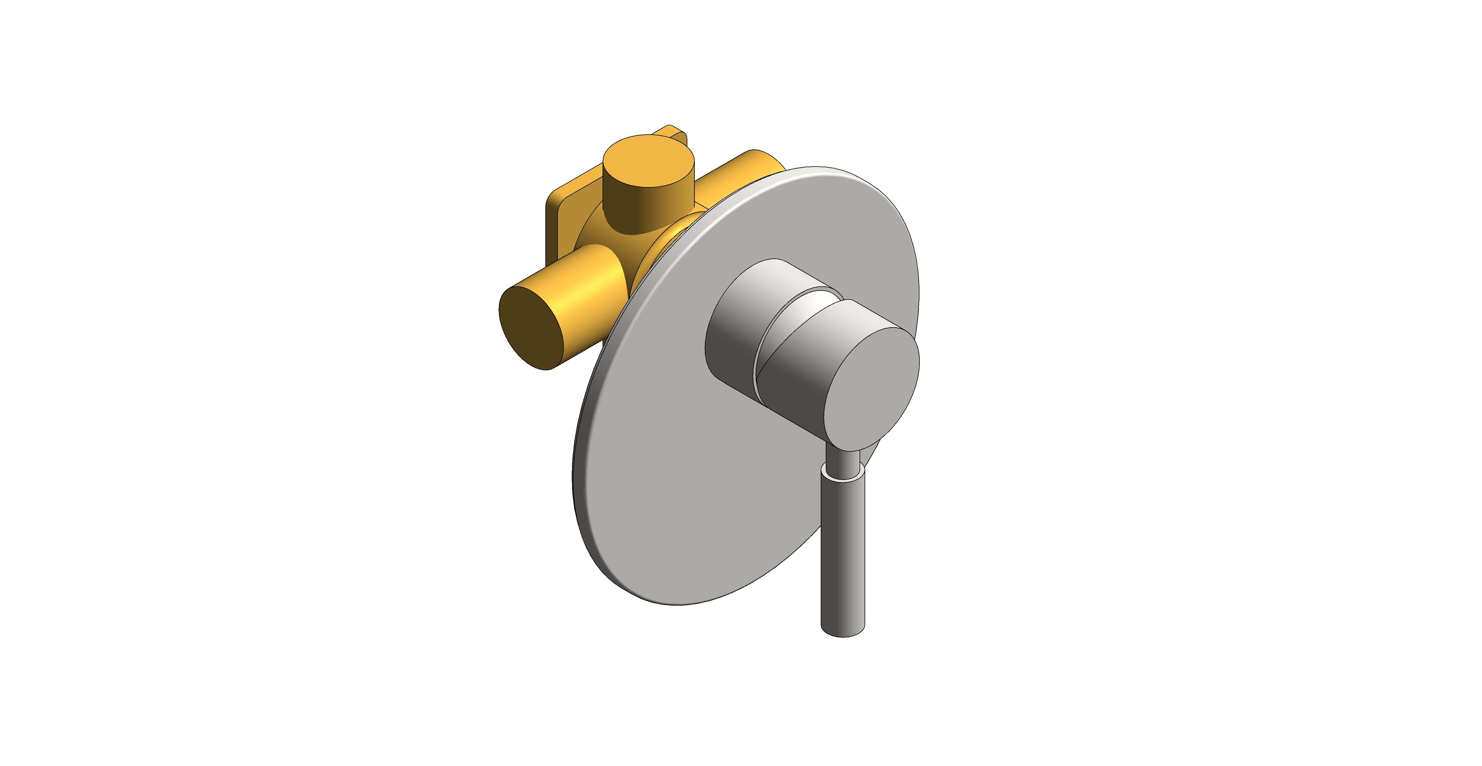 Product: ORIGINS 1 Outlet Manual Shower Valve, finished in a brushed gold (IND-ORI145A-BRG)