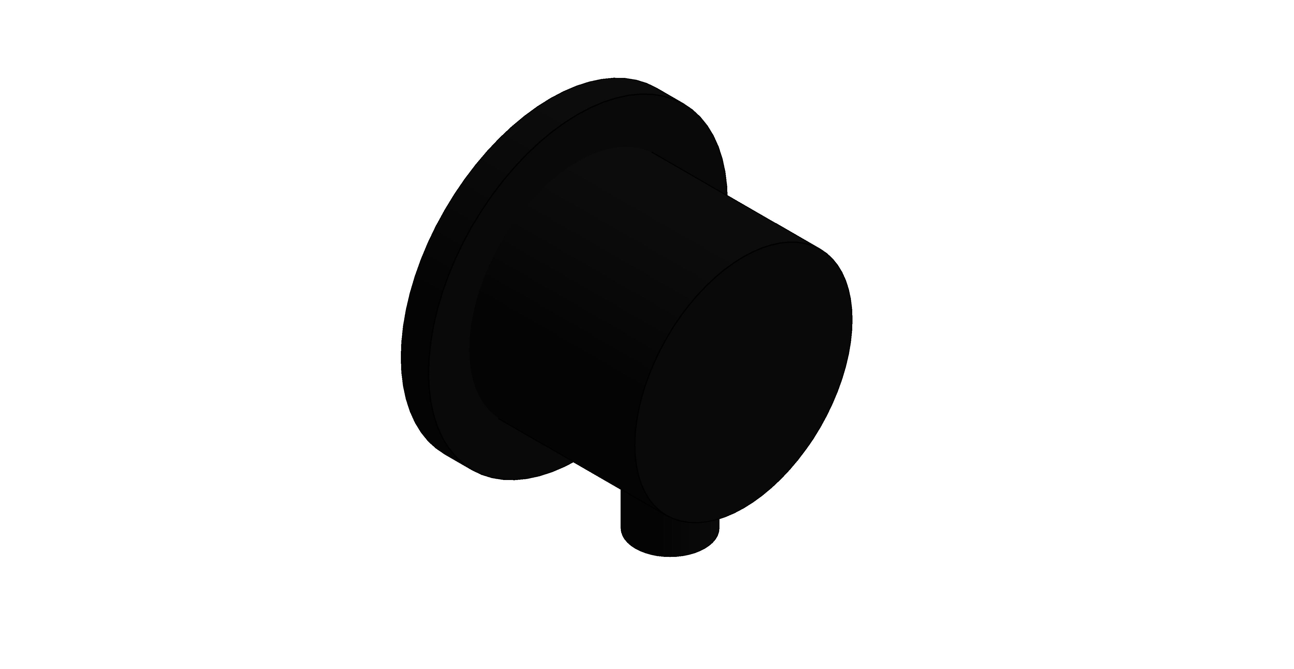 Product: SHOWERING SOLUTIONS Round Wall Outlet, finished in a brushed black (IND-OUTLET/RO2-BLK)