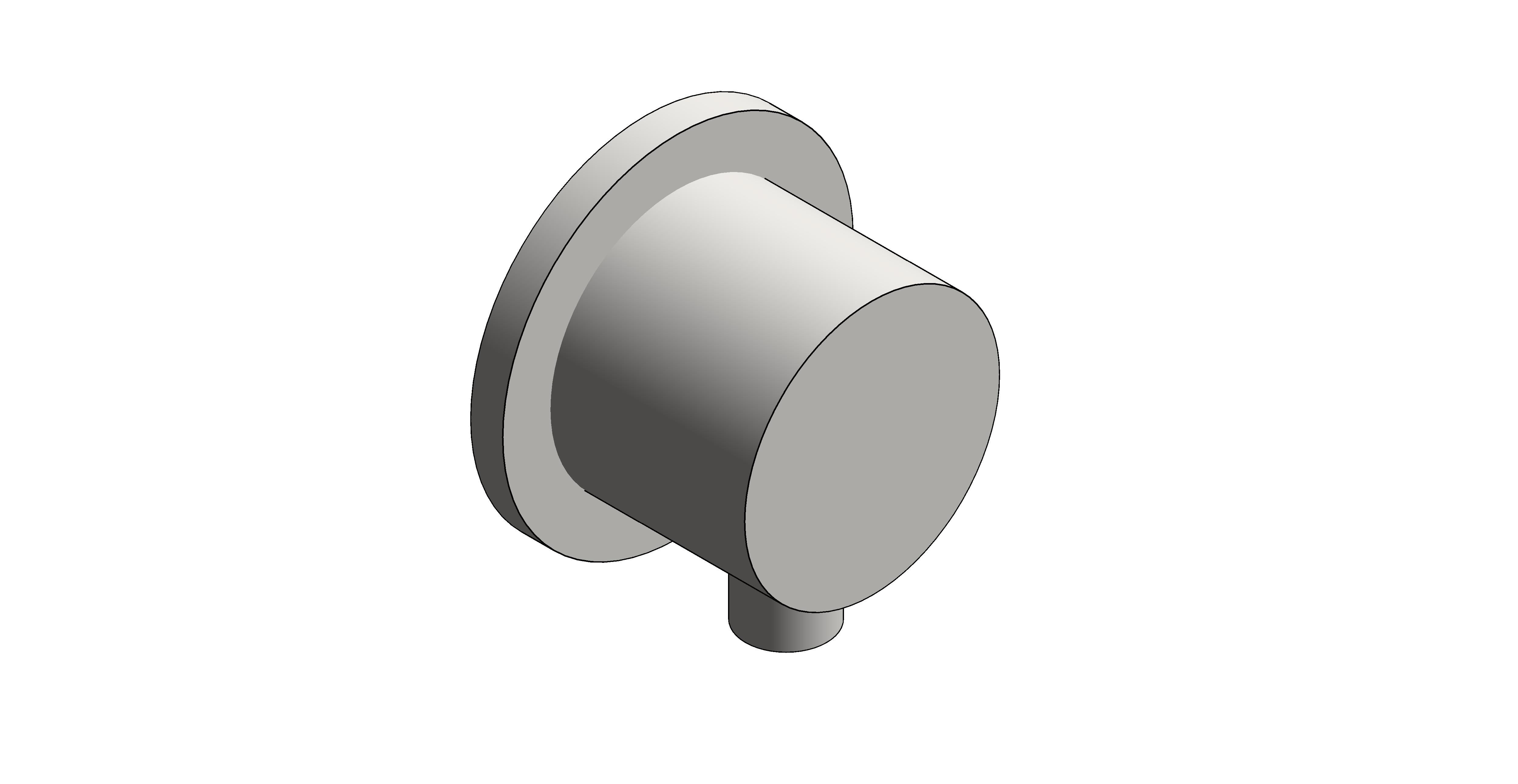 Product: SHOWERING SOLUTIONS Round Wall Outlet, finished in a brushed nickel (IND-OUTLET/RO2-BRN)