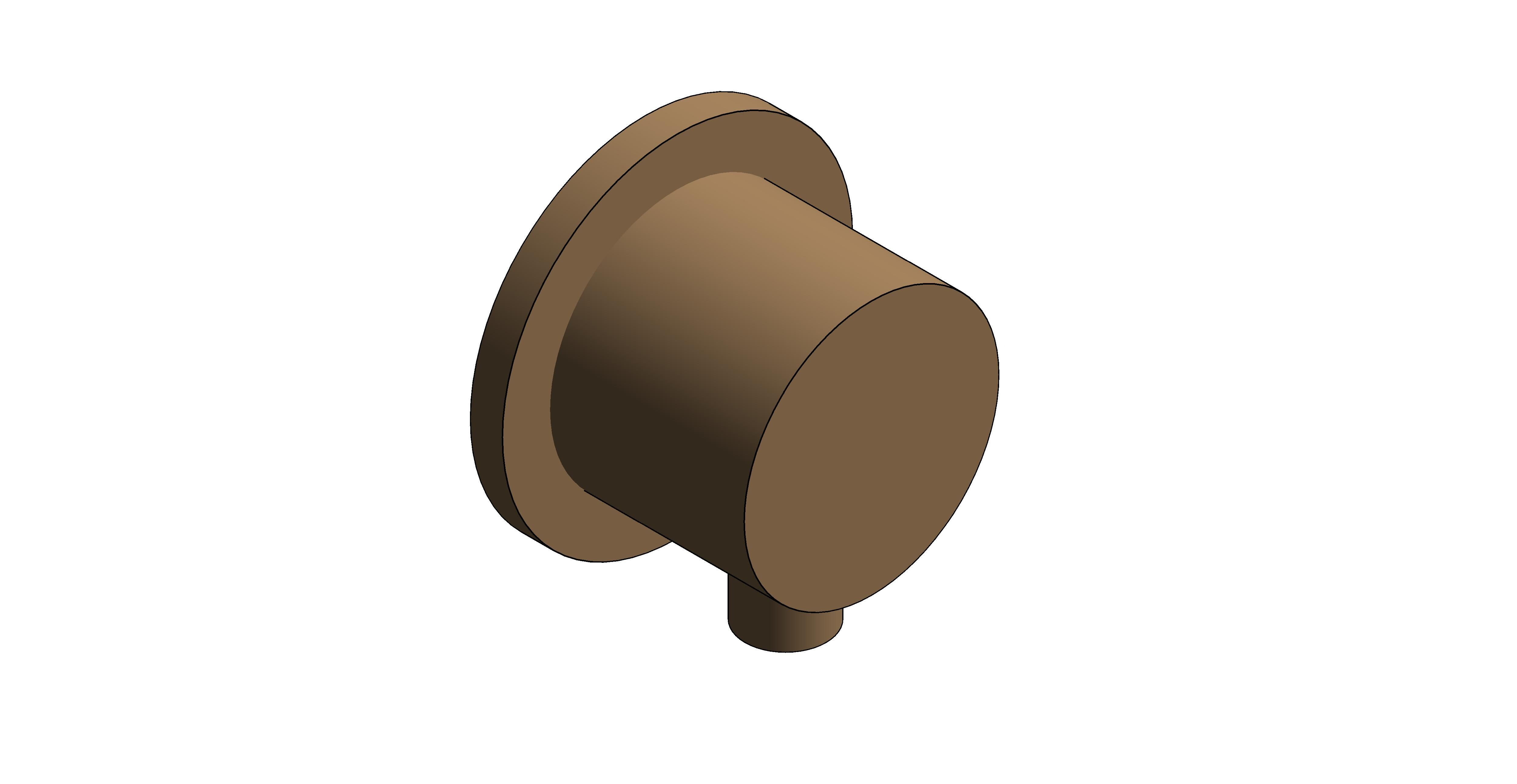 Product: SHOWERING SOLUTIONS Round Wall Outlet, finished in a brushed bronze (IND-OUTLET/RO2-BRZ)