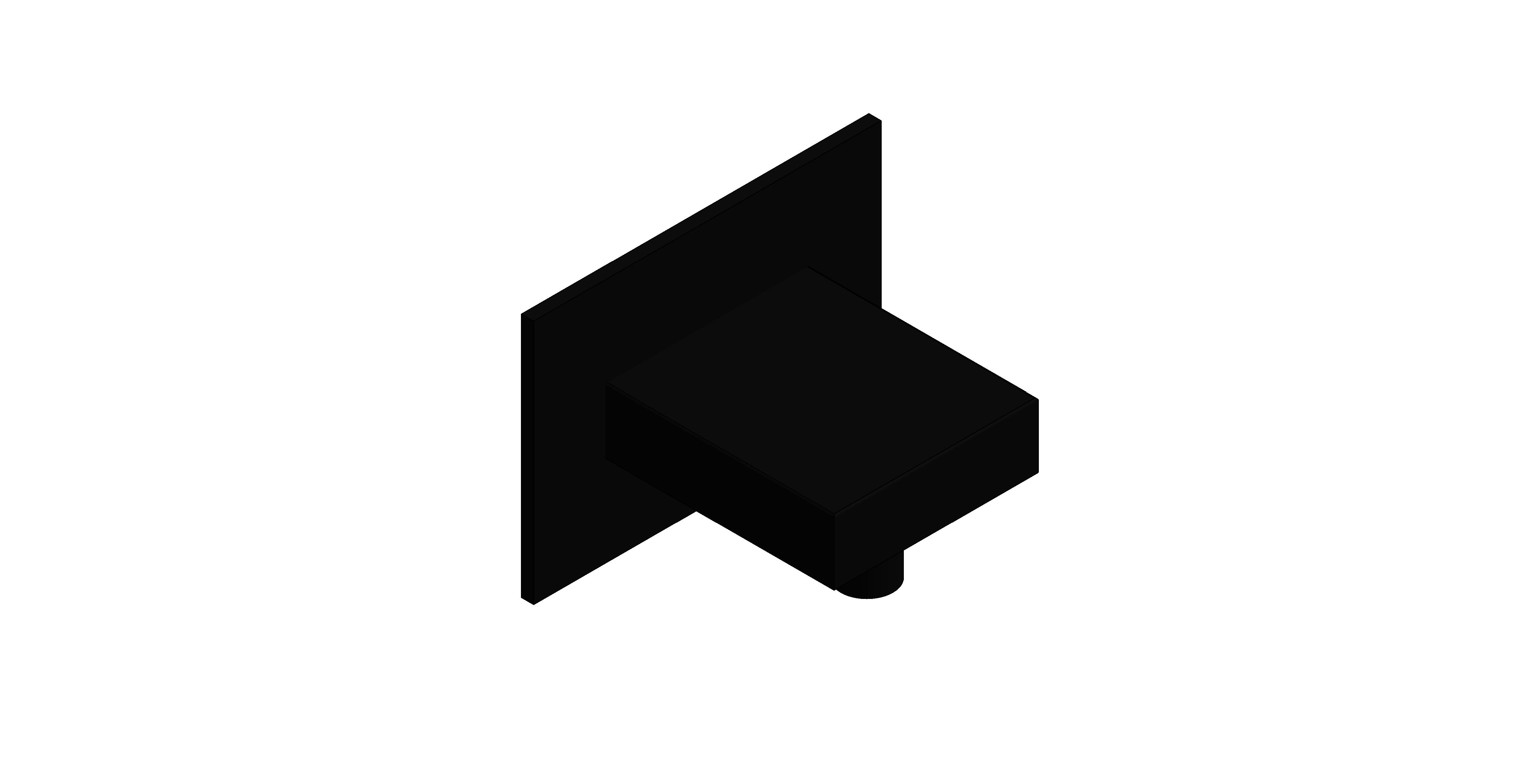Product: SHOWERING SOLUTIONS Square Wall Outlet, finished in a brushed black (IND-OUTLET/SQ-BLK)