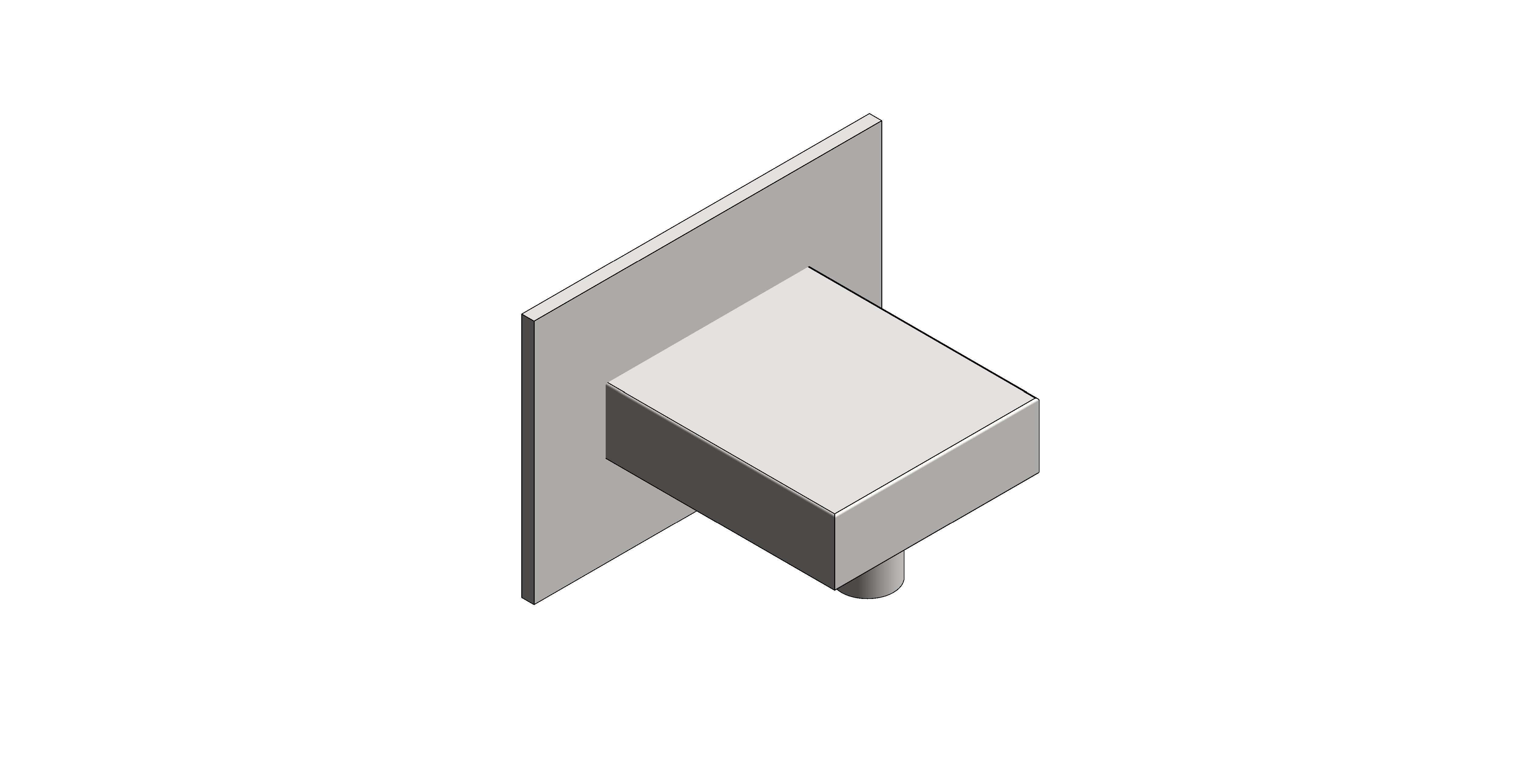 Product: SHOWERING SOLUTIONS Square Wall Outlet, finished in a brushed nickel (IND-OUTLET/SQ-BRN)