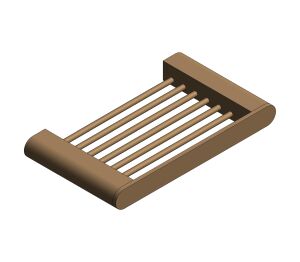 Product: PHOTON Soap Holder, finished in a brushed bronze (IND-PHO182A-BRZ)
