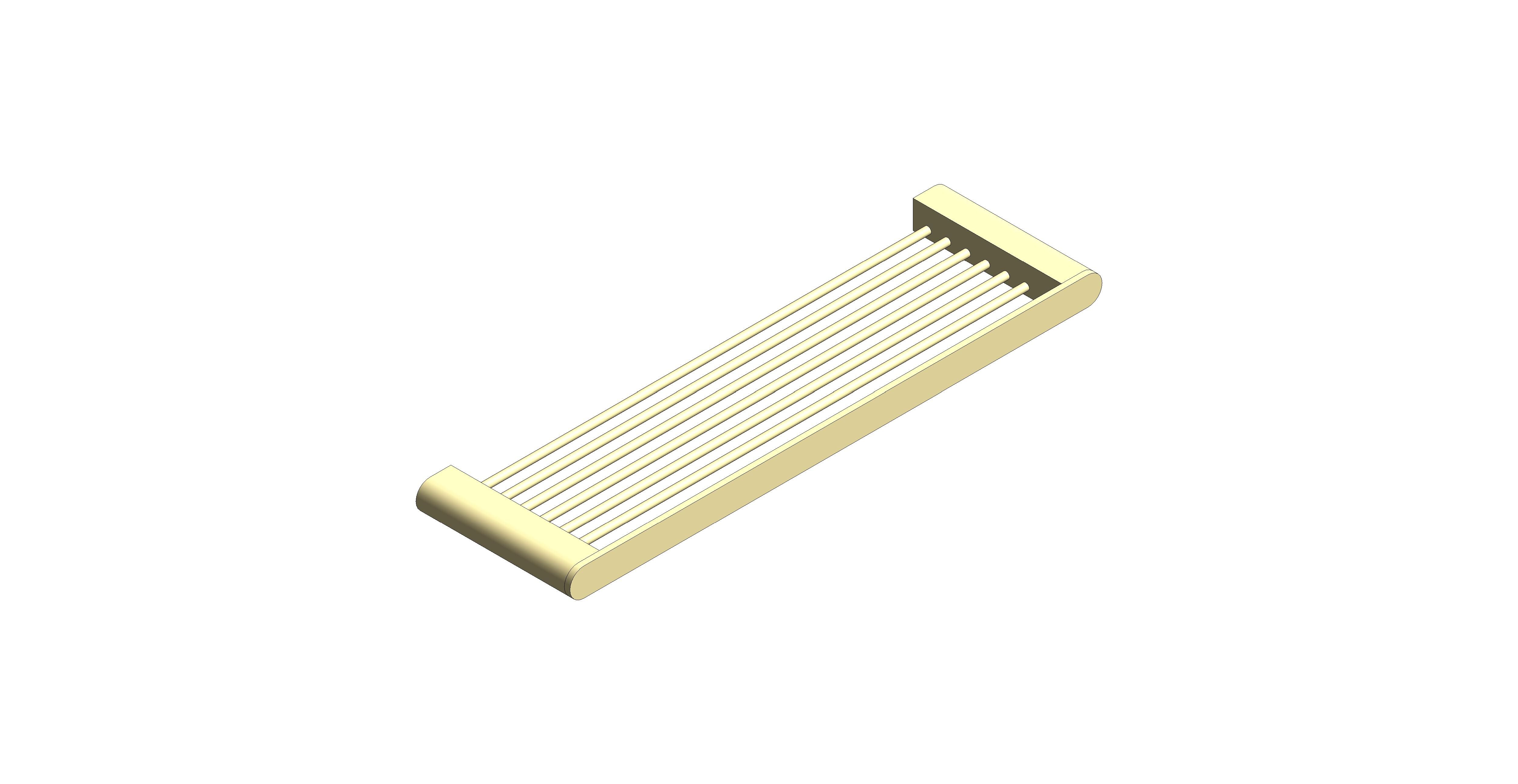Product: PHOTON Shelf, finished in a brushed gold 380mm (15") (IND-PHO185A-BRG)