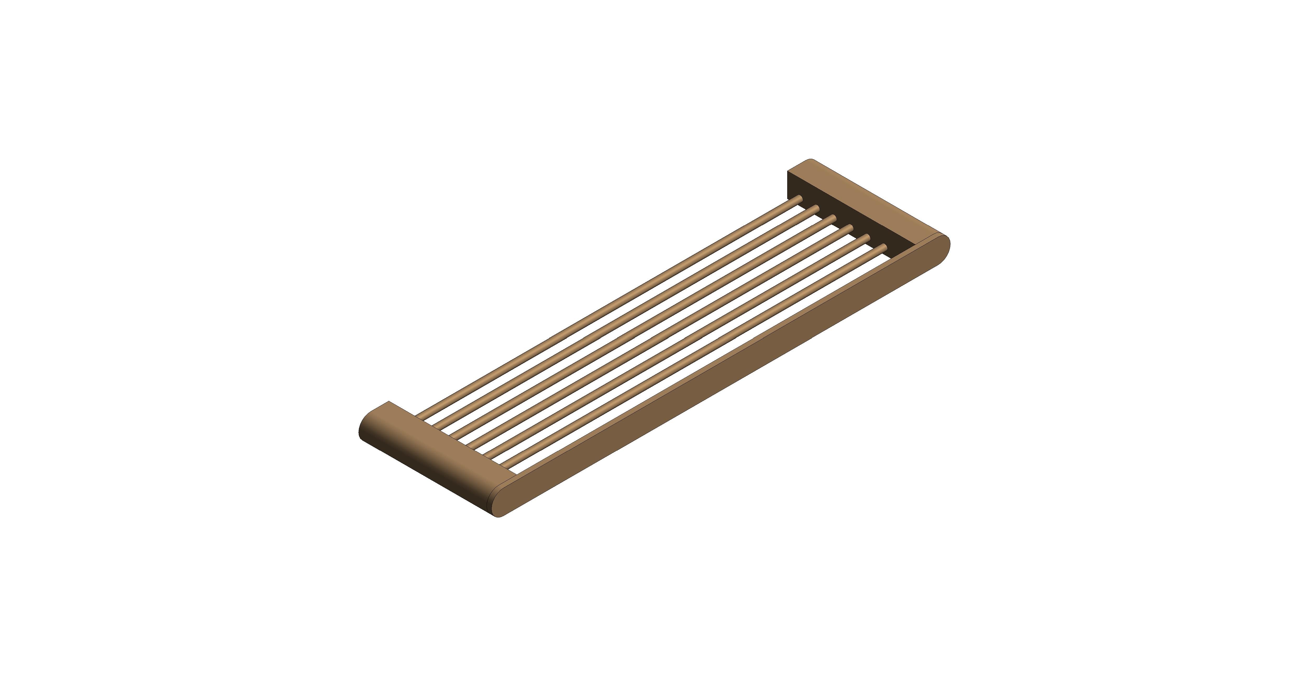 Product: PHOTON Shelf, finished in a brushed bronze 380mm (15"") (IND-PHO185A-BRZ)