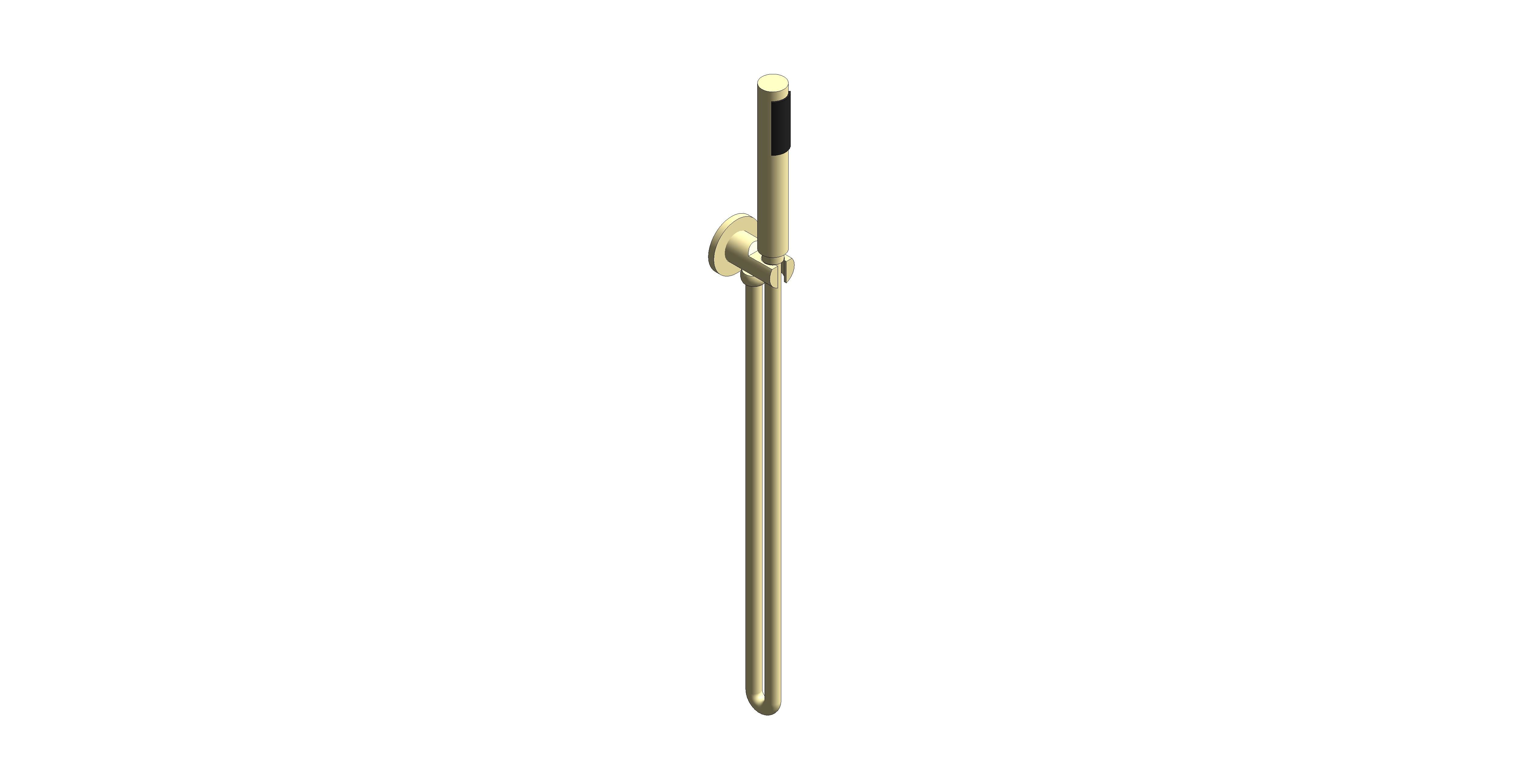 Product: SHOWERING SOLUTIONS Single Function Hand Held Shower Head with Hose, Bracket and Integrated Outlet, finished in a brushed gold (IND-SFMKWO/RO-BRG)