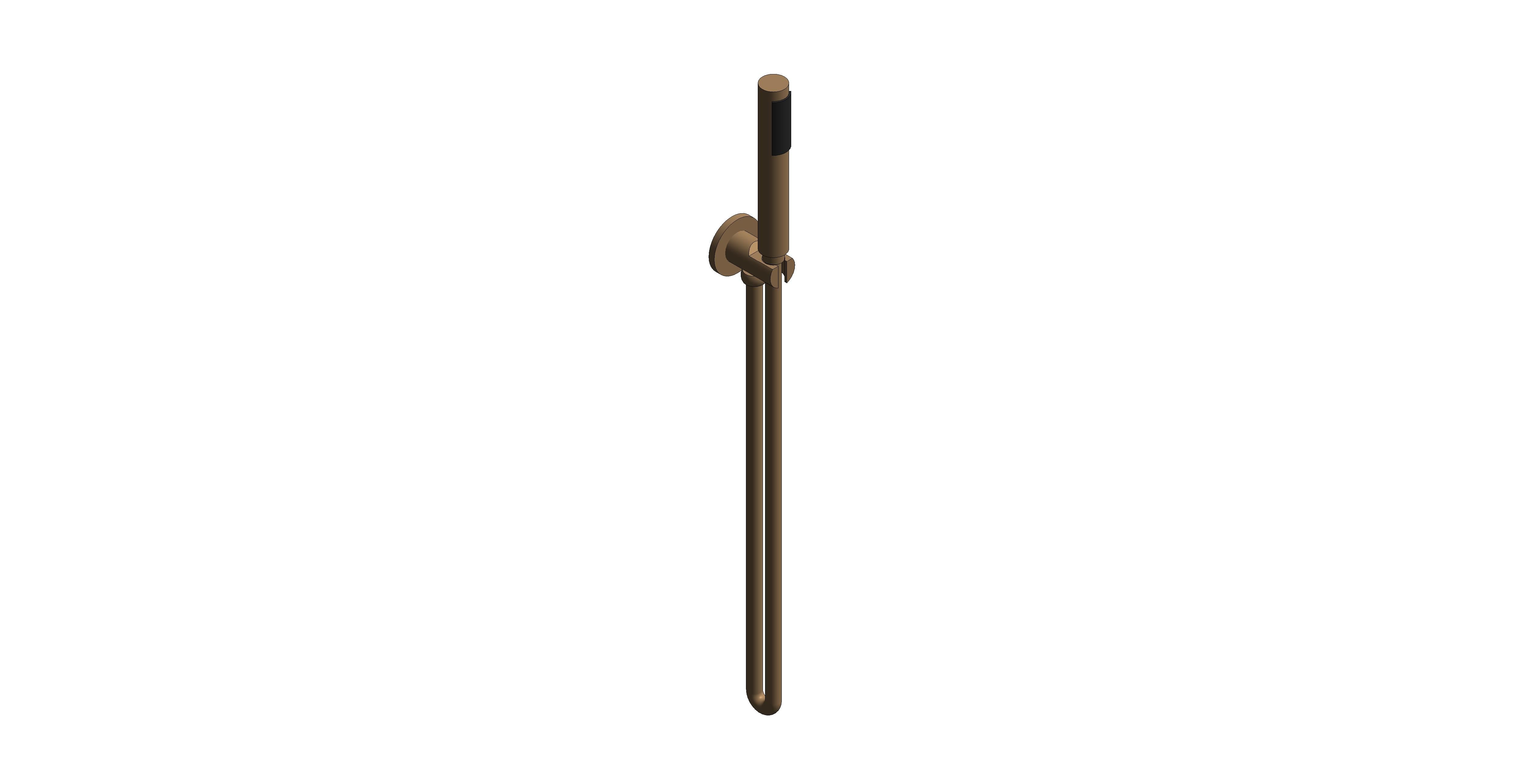 Product: SHOWERING SOLUTIONS Single Function Hand Held Shower Head with Hose, Bracket and Integrated Outlet, finished in a brushed bronze (IND-SFMKWO/RO-BRZ)