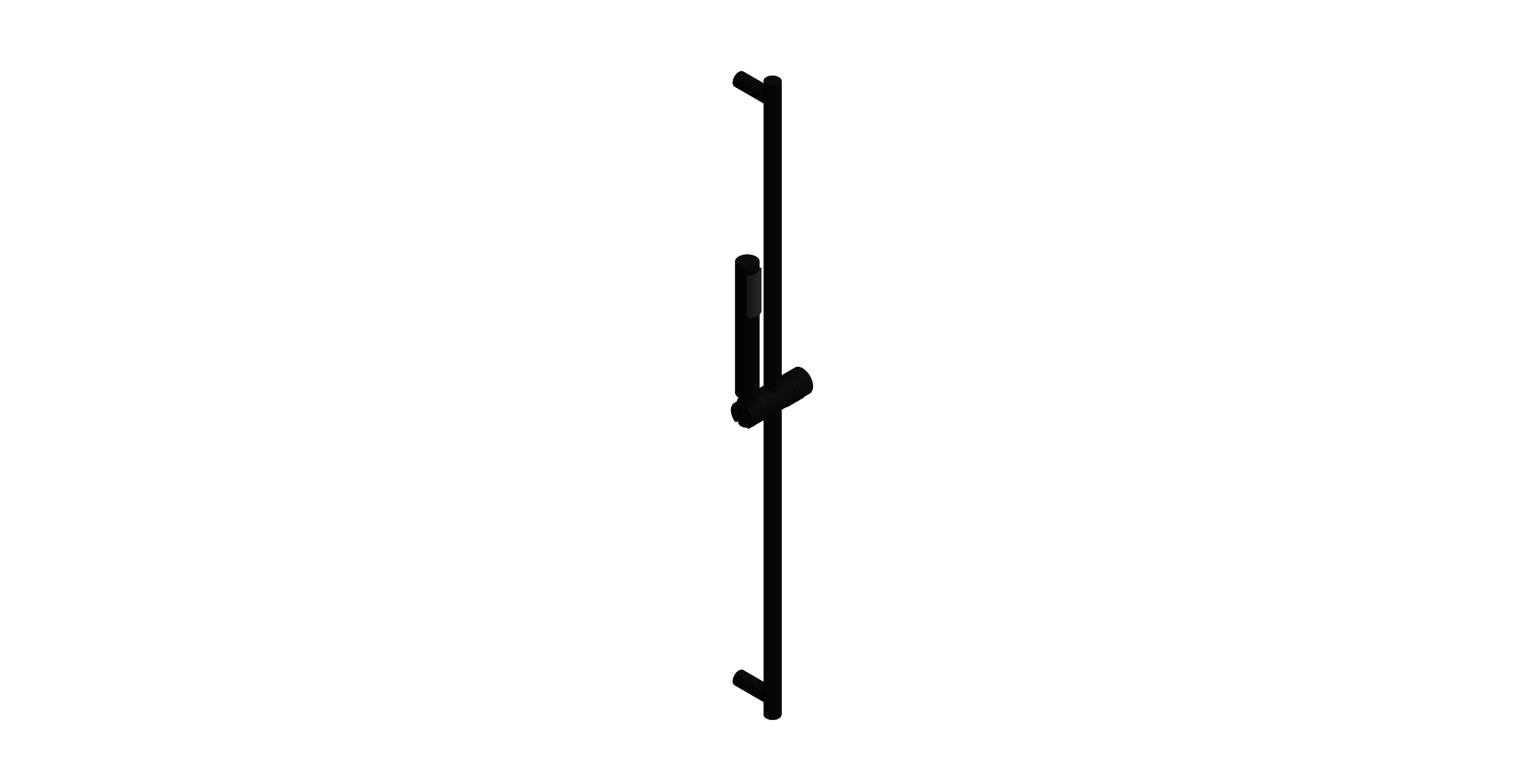 Product: SHOWERING SOLUTIONS Round Single Function Air-Injection Slide Shower Rail Kit, finished in a brushed black (IND-SFSRK/RO-BLK)