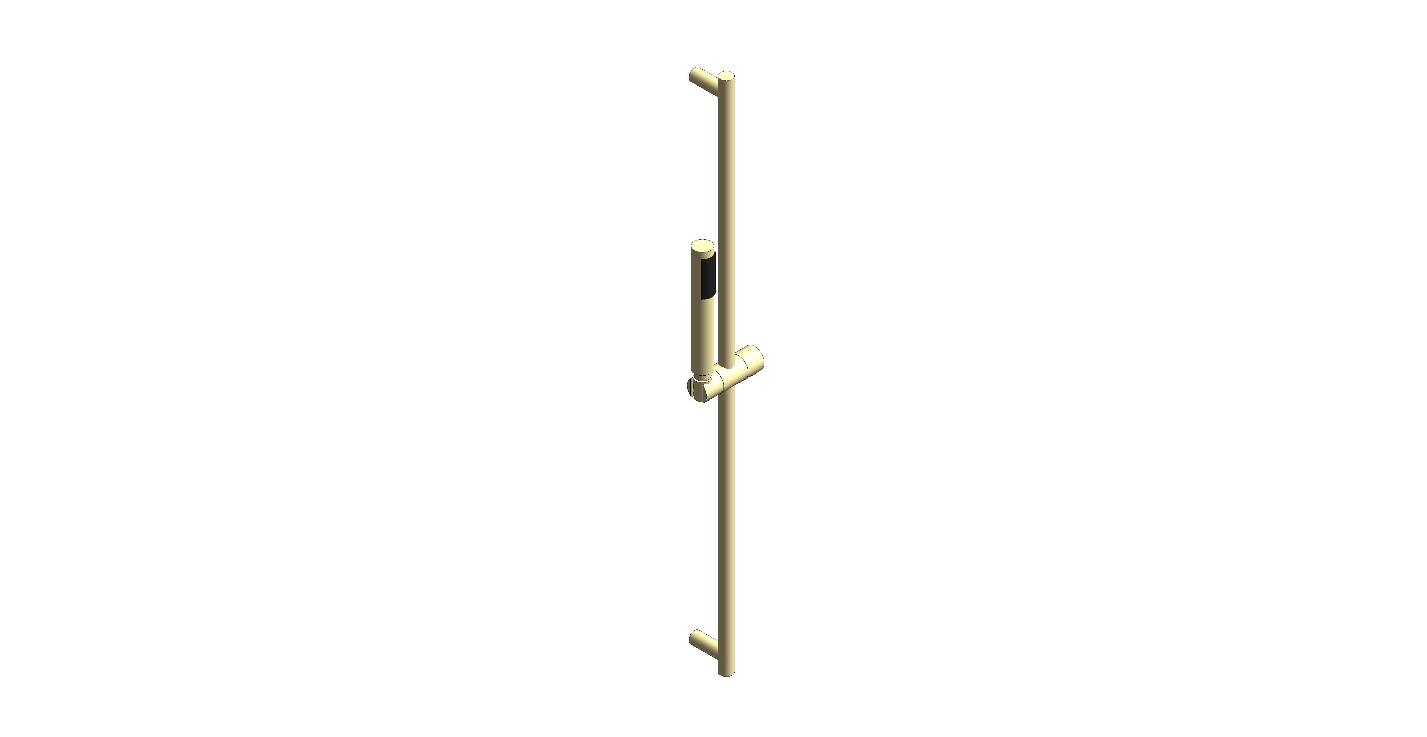 Product: SHOWERING SOLUTIONS Round Single Function Air-Injection Slide Shower Rail Kit, finished in a brushed gold (IND-SFSRK/RO-BRG)