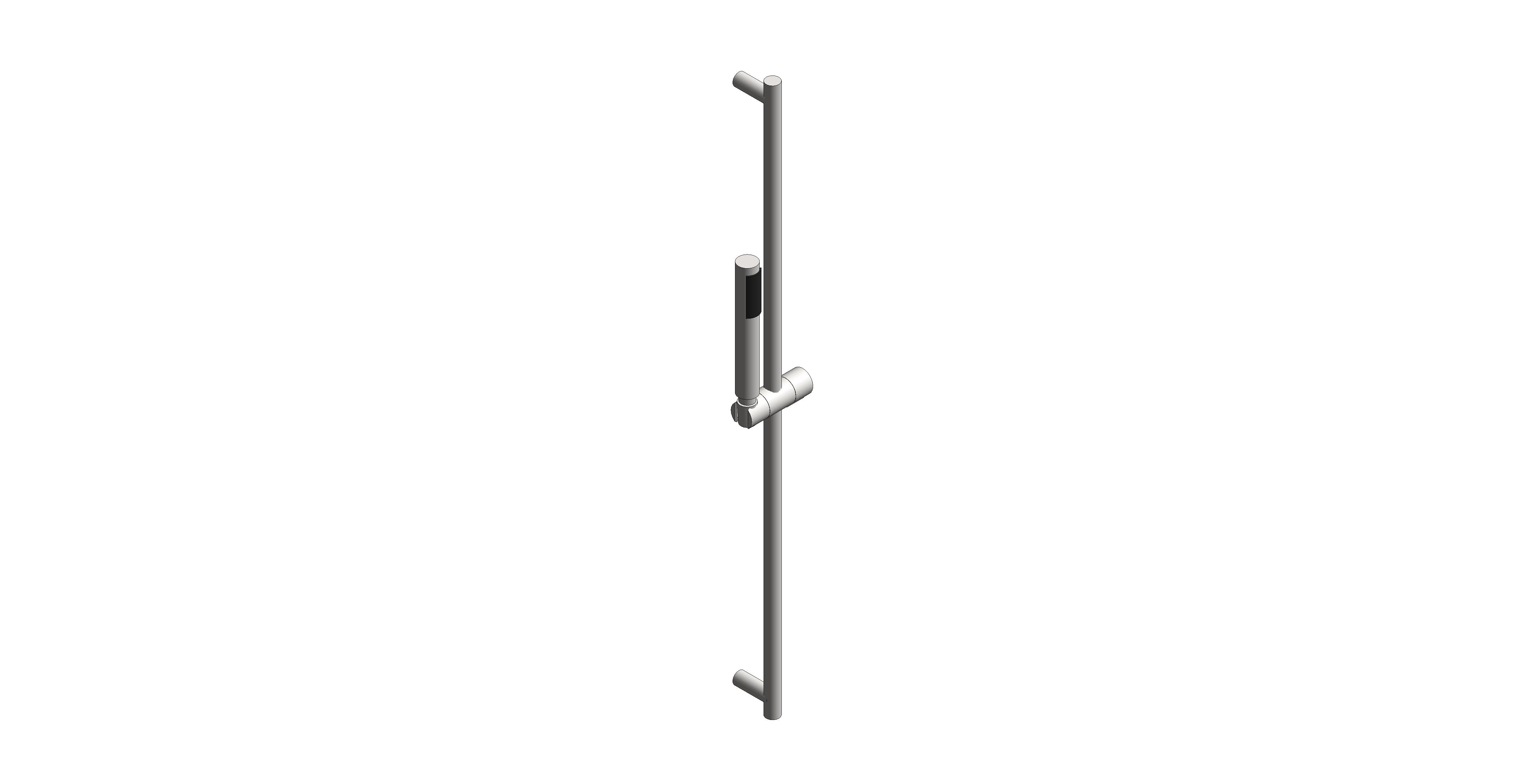 Product: SHOWERING SOLUTIONS Round Single Function Air-Injection Slide Shower Rail Kit, finished in a brushed nickel (IND-SFSRK/RO-BRN)