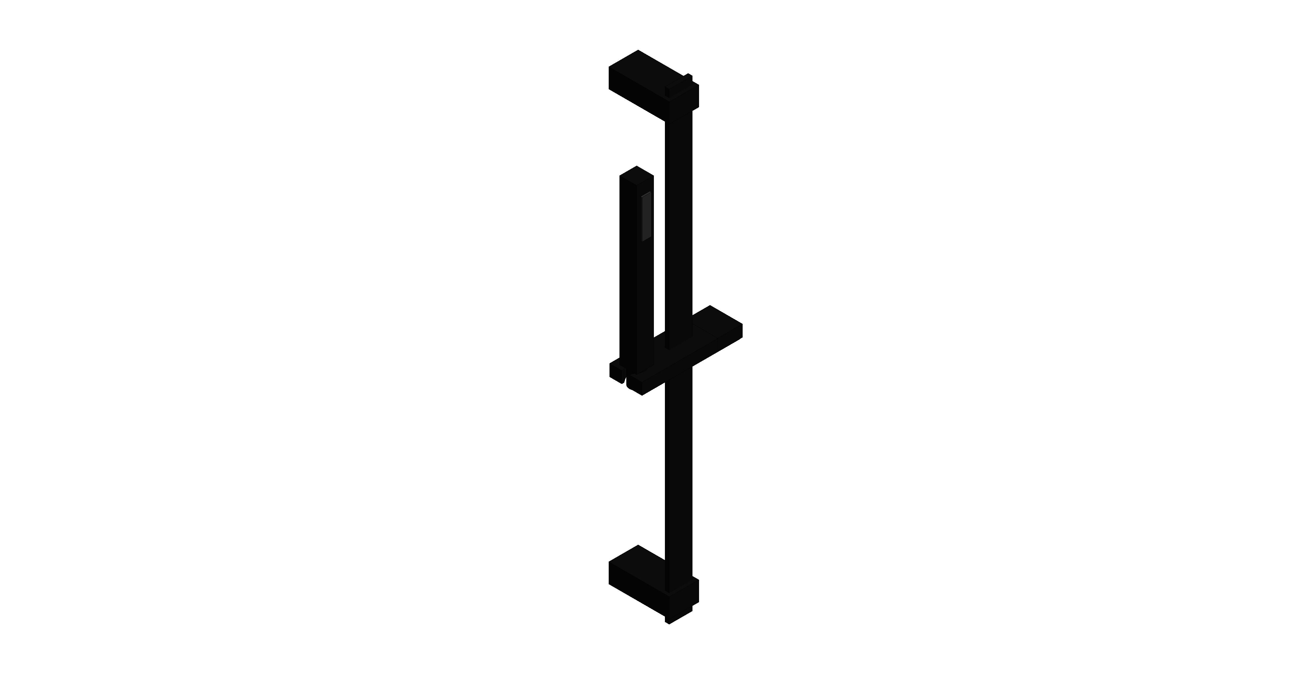 Product: SHOWERING SOLUTIONS Square Single Function Slide Shower Rail Kit, finished in a brushed black (IND-SFSRK/SQ-BLK)