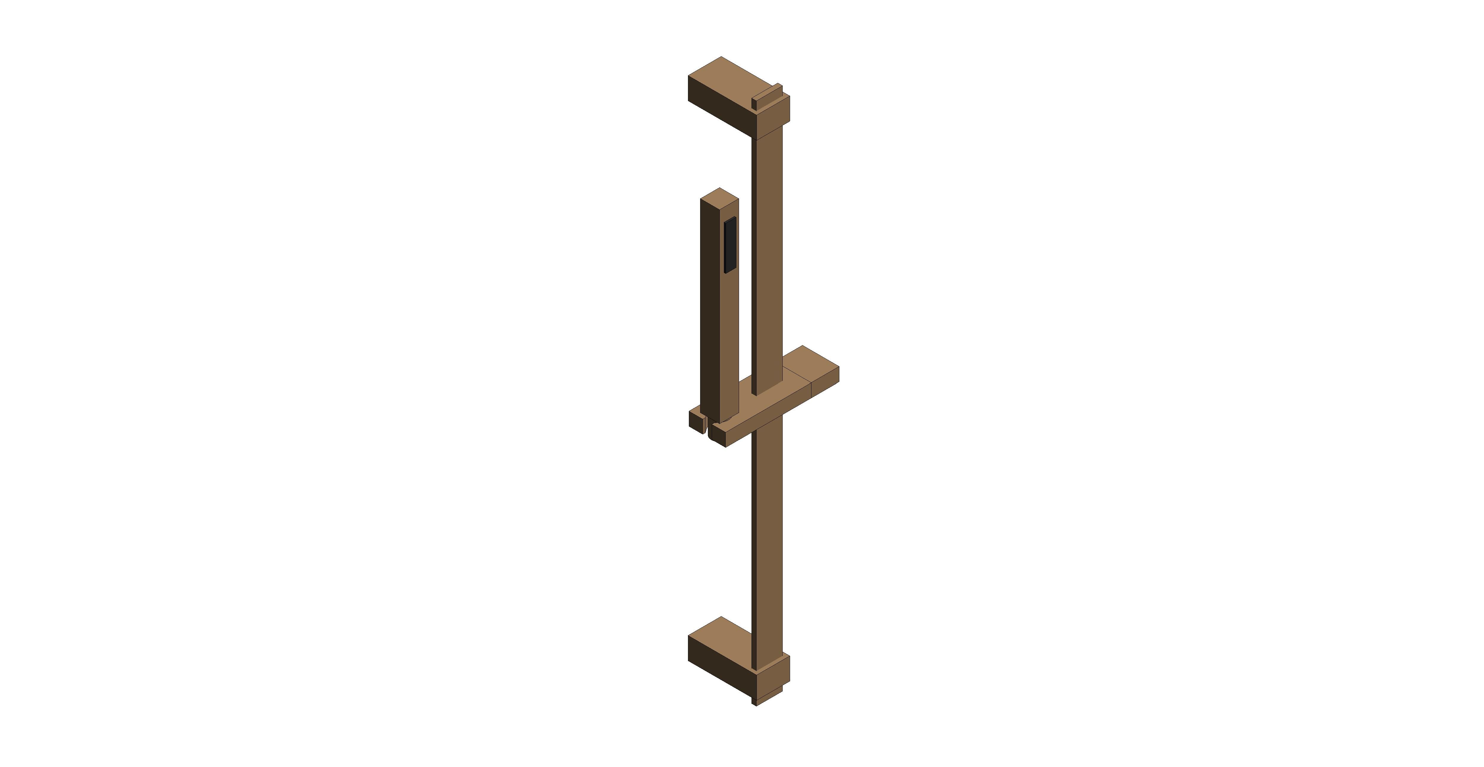 Product: SHOWERING SOLUTIONS Square Single Function Slide Shower Rail Kit, finished in a brushed bronze (IND-SFSRK/SQ-BRZ)