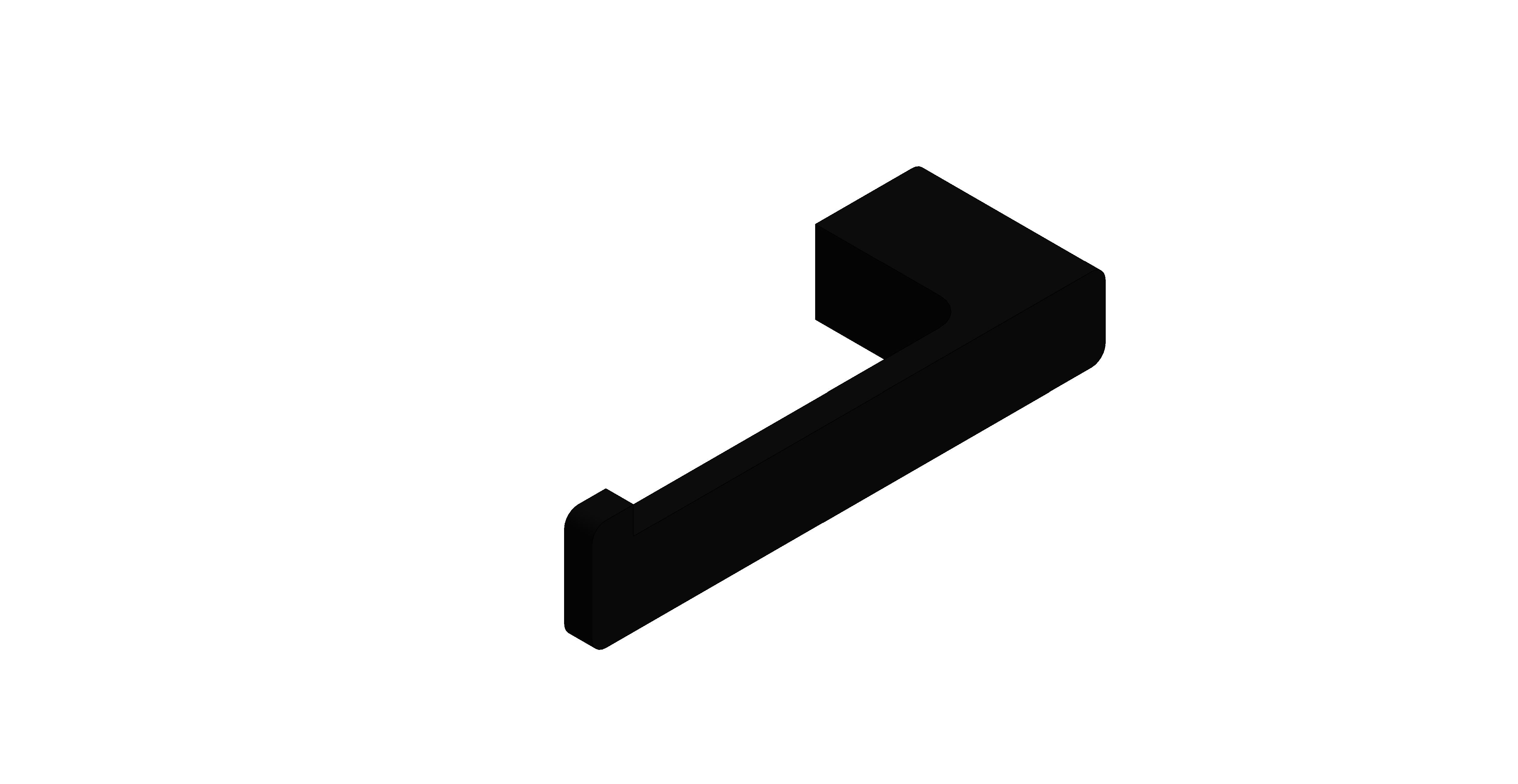 Product: SHAMA Toilet Roll Holder, finished in a brushed black (IND-SHA180-BLK)