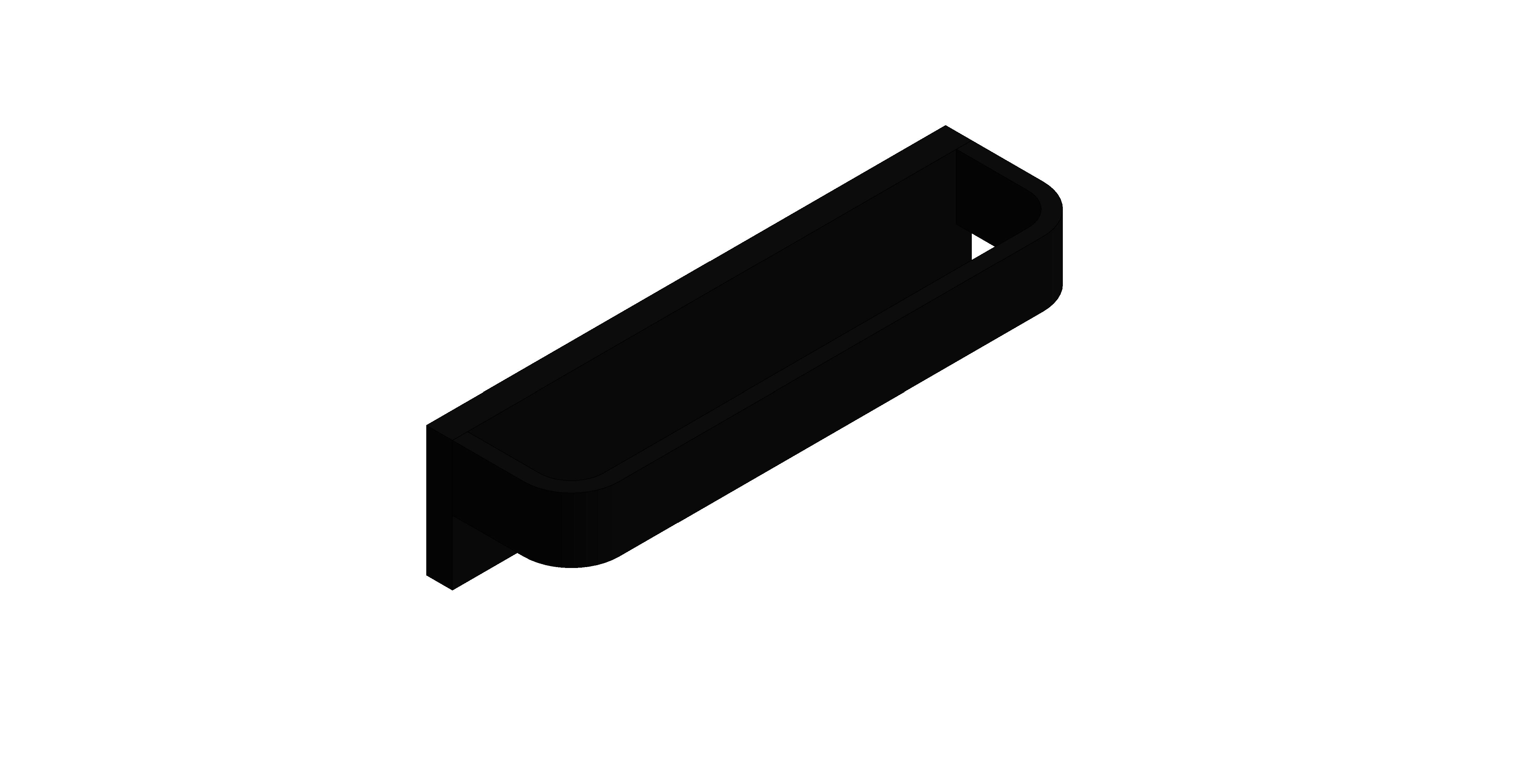 Product: SHAMA Small Towel Bar, finished in a brushed black (IND-SHA181-BLK)