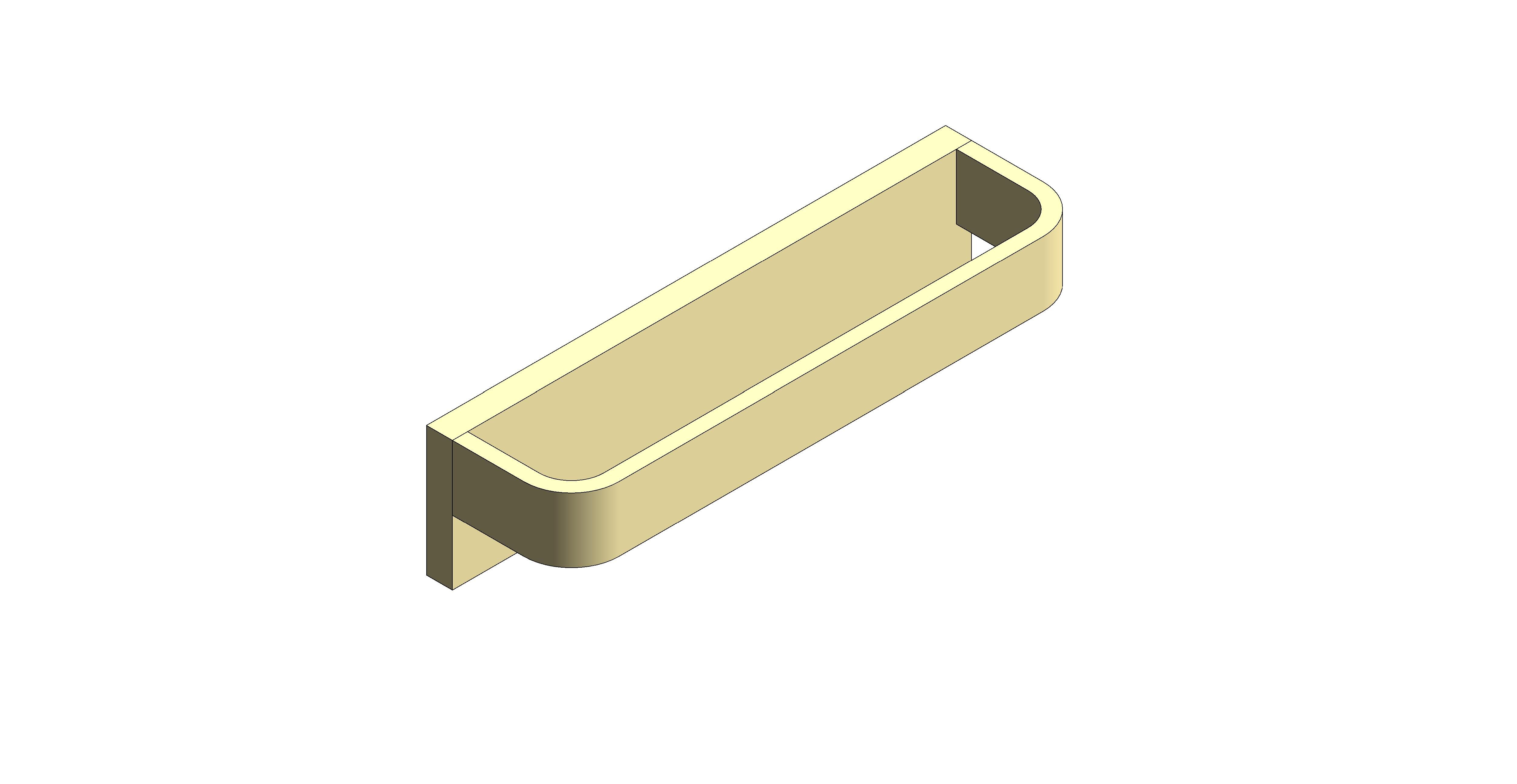 Product: SHAMA Small Towel Bar, finished in a brushed gold (IND-SHA181-BRG)