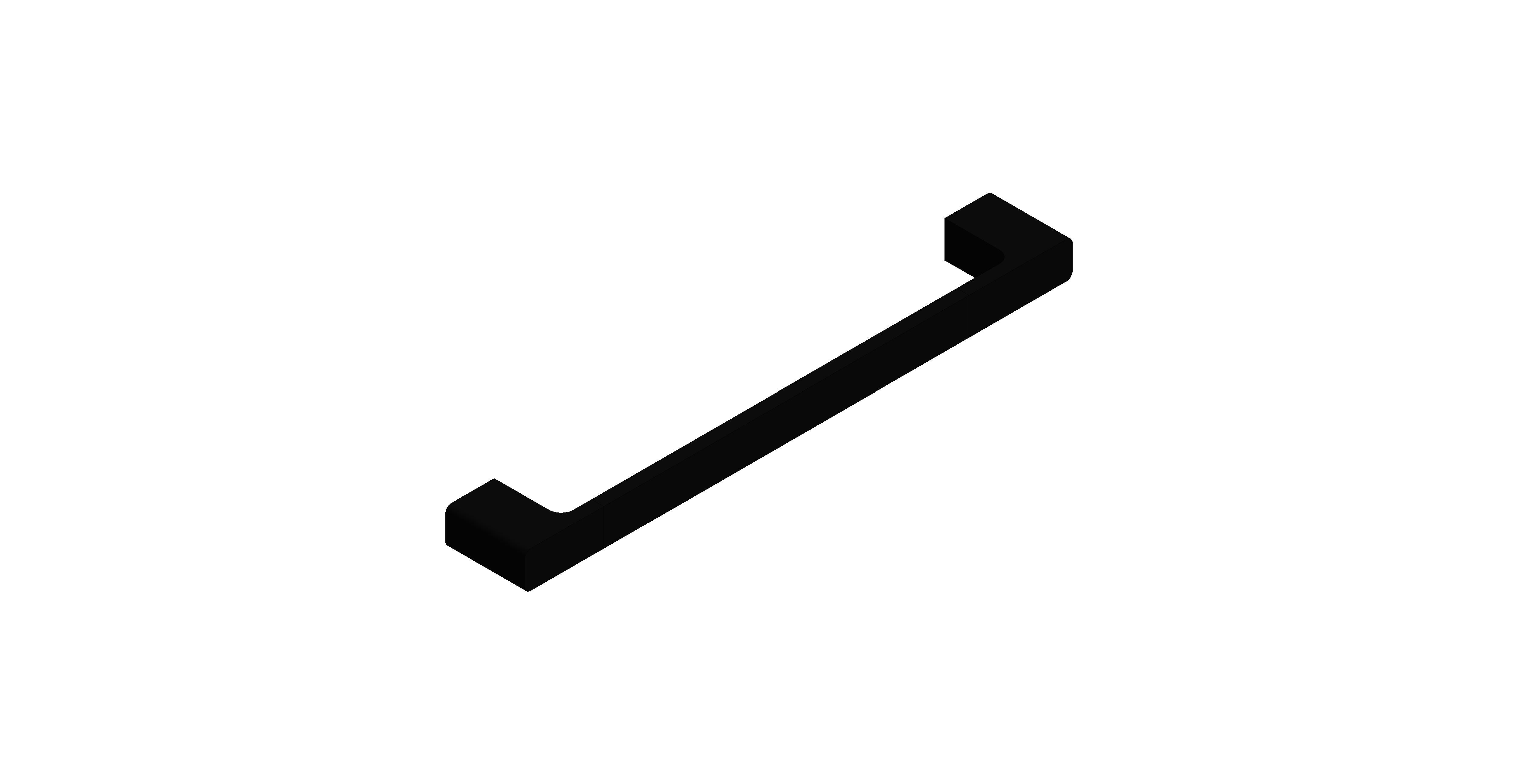 Product: SHAMA Towel Rail, finished in a brushed black 450mm (18") (IND-SHA184-45-BLK)