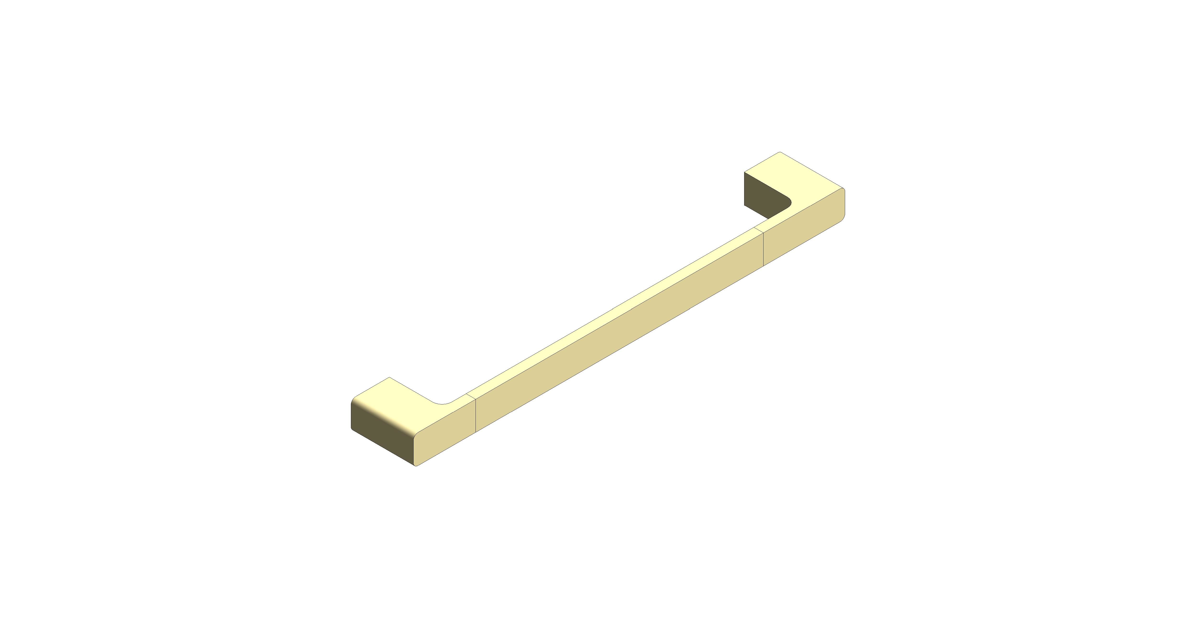 Product: SHAMA Towel Rail, finished in a brushed gold 450mm (18") (IND-SHA184-45-BRG)