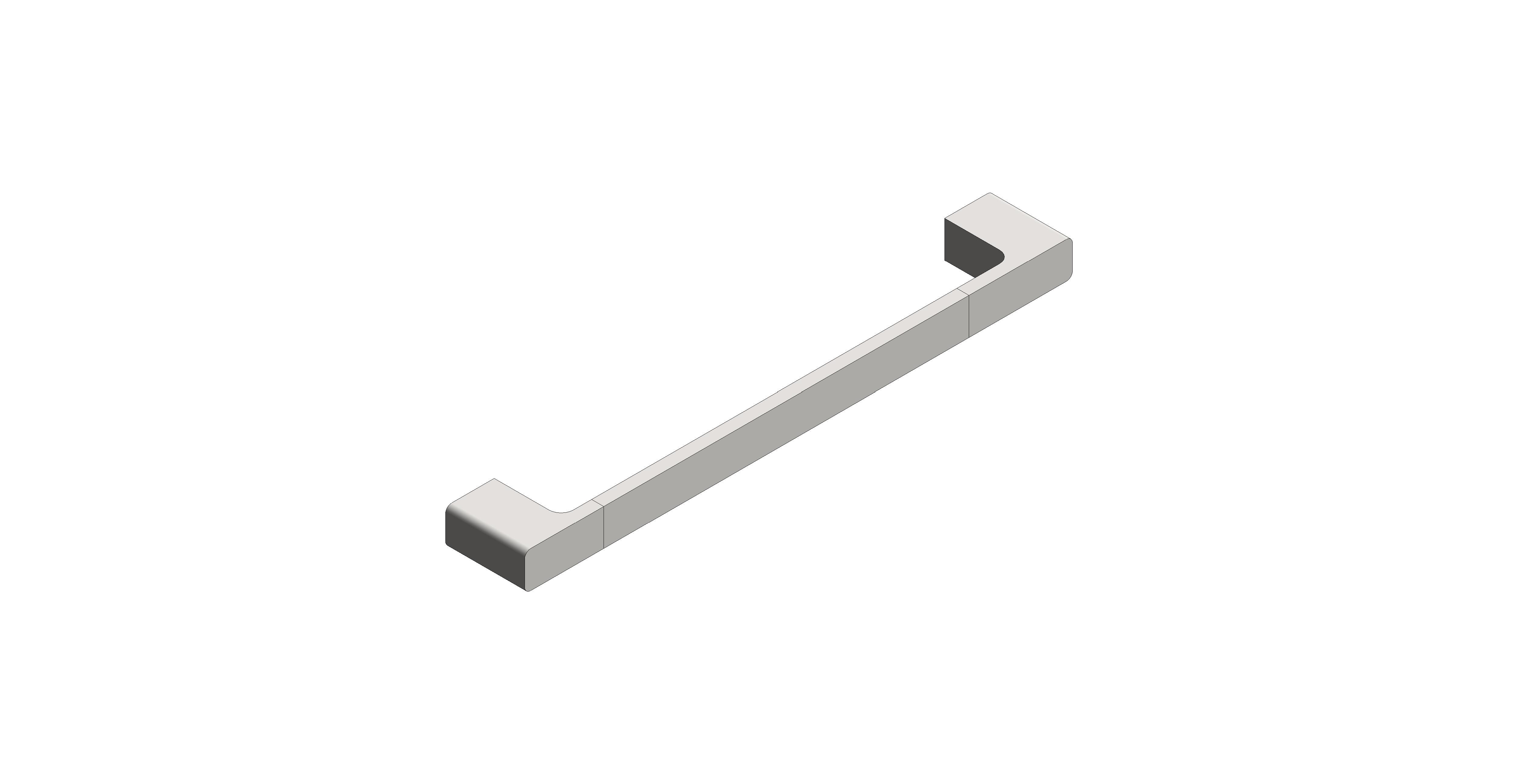 Product: SHAMA Towel Rail, finished in a brushed nickel 450mm (18") (IND-SHA184-45-BRN)