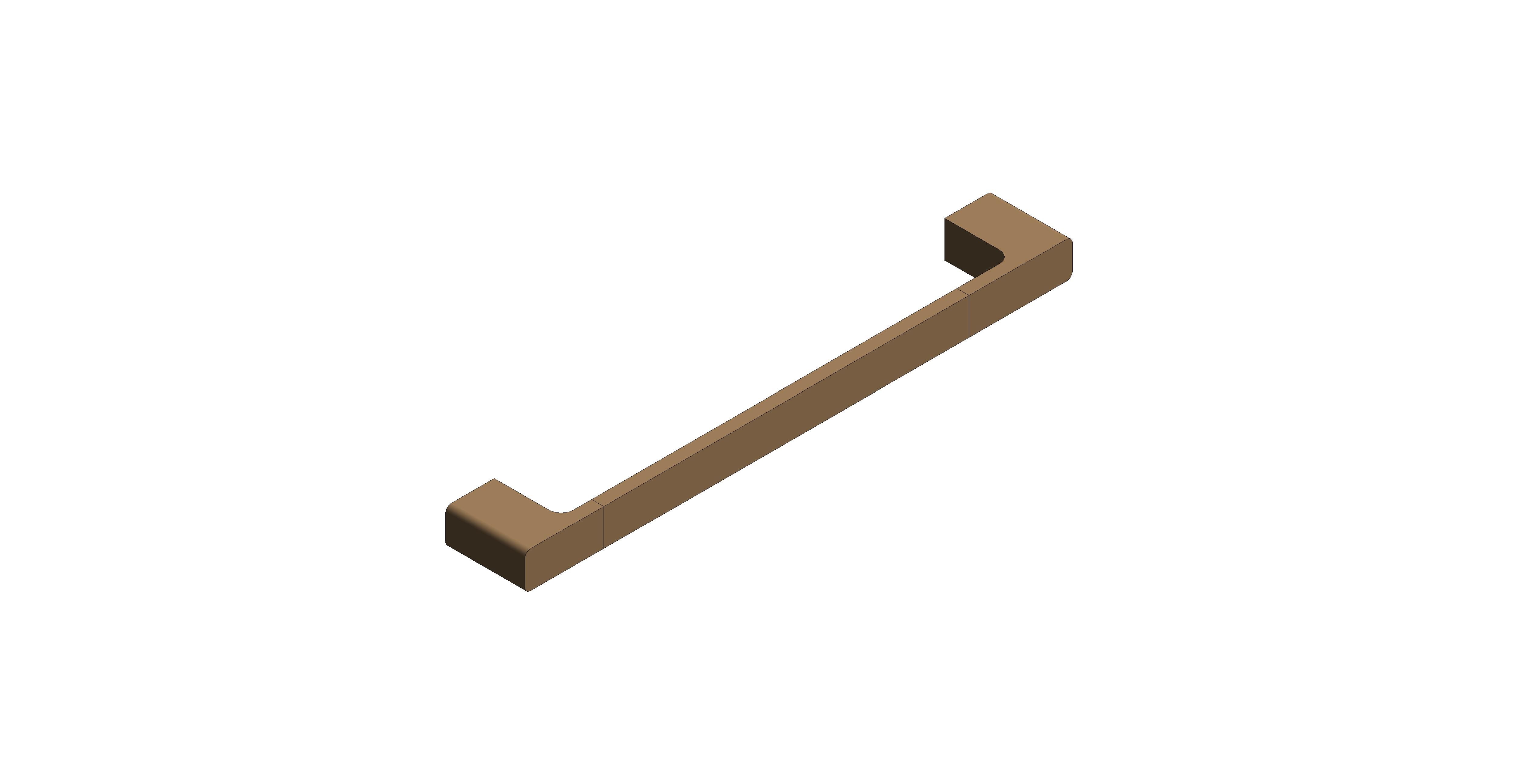 Product: SHAMA Towel Rail, finished in a brushed bronze 450mm (18"") (IND-SHA184-45-BRZ)