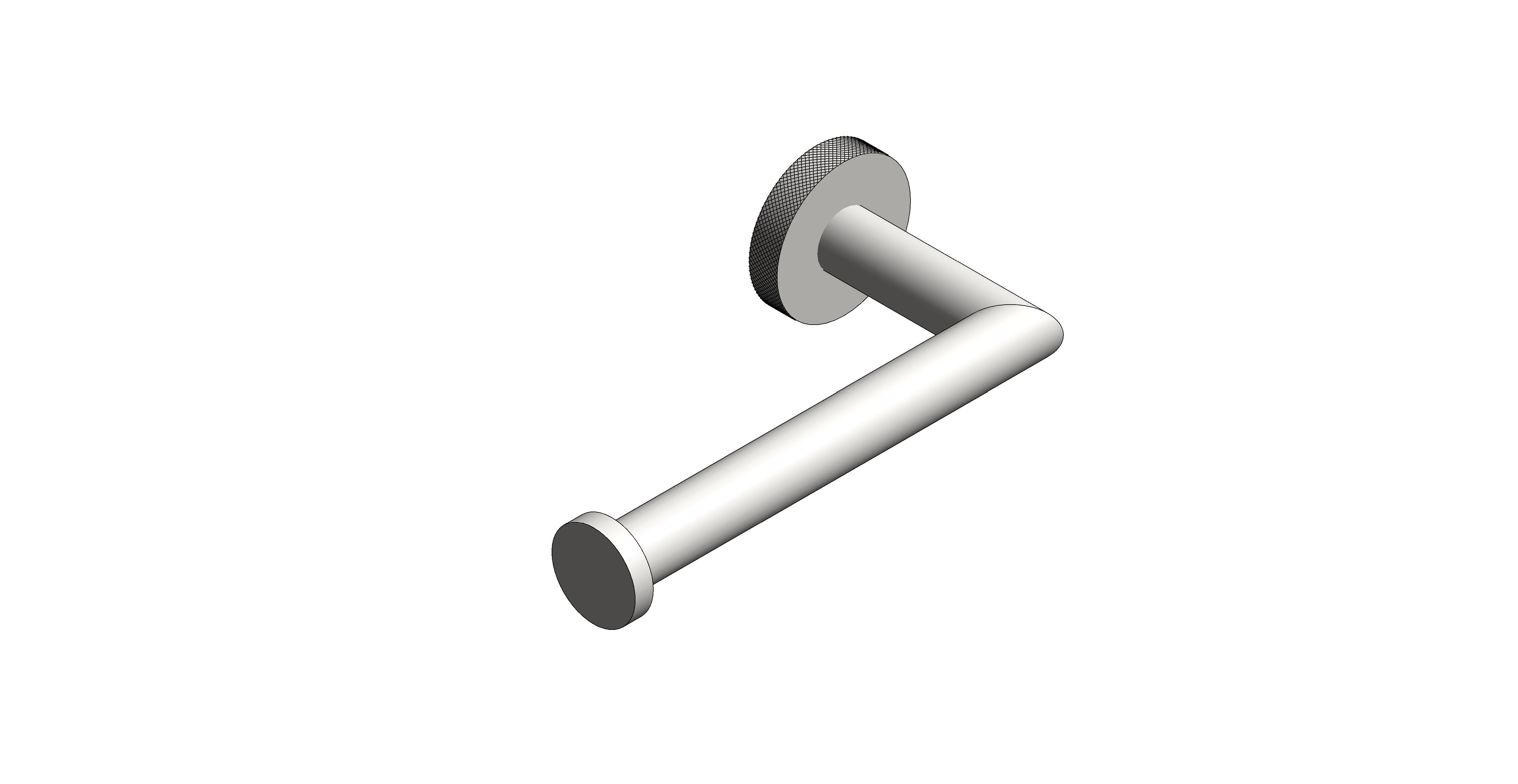 Product: KNURLED ACCENTS Toilet Roll Holder, finished in a brushed nickel with knurled accents (IND-SPA180-BRNK)