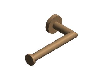 Product: KNURLED ACCENTS Toilet Roll Holder, finished in a brushed bronze with knurled accents (IND-SPA180-BRZ)