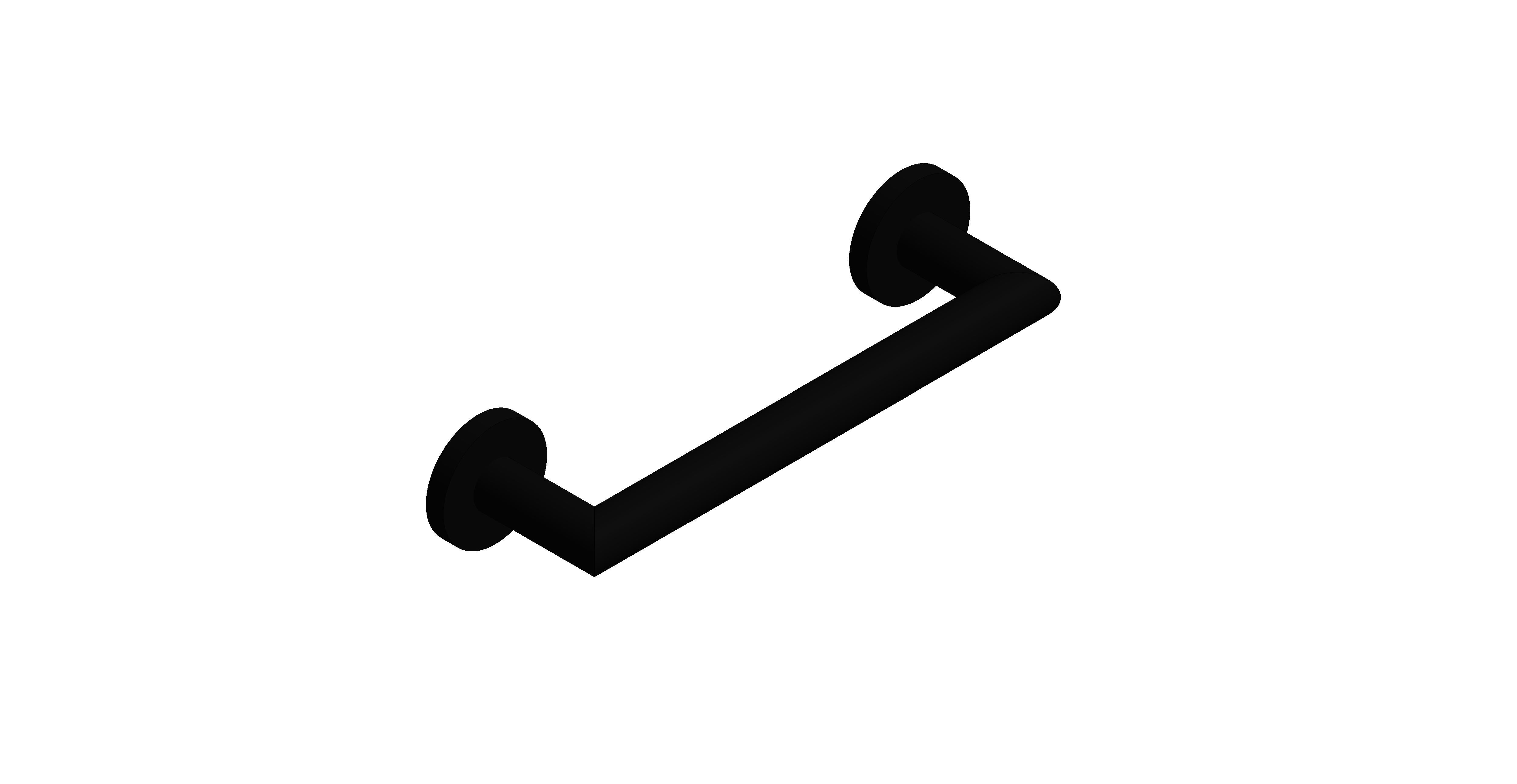 Product: SPA Grab or Towel Rail, finished in a brushed black 300mm (12") (IND-SPA1801-30-BLK)