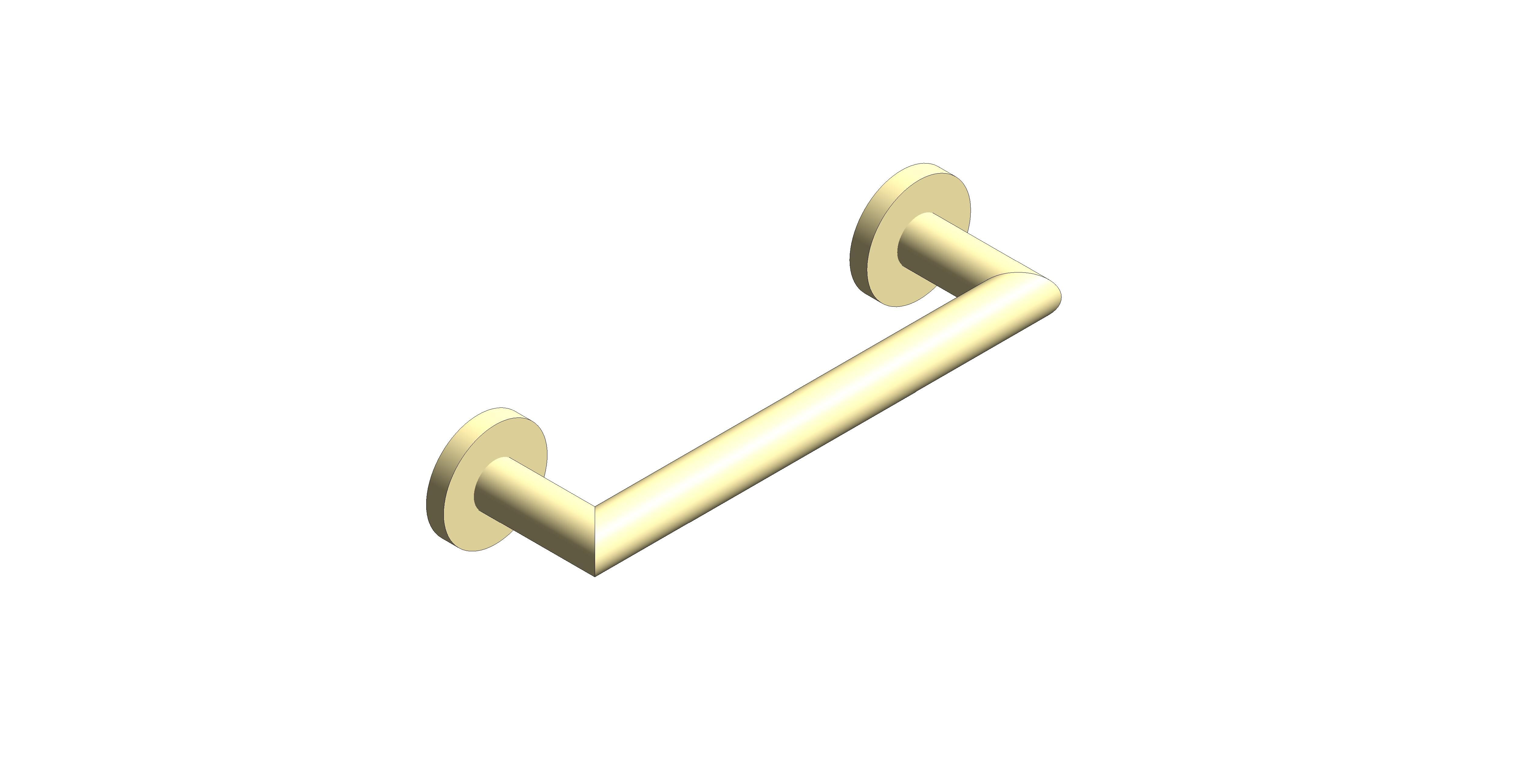 Product: SPA Grab or Towel Rail, finished in a brushed gold 300mm (12") (IND-SPA1801-30-BRG)