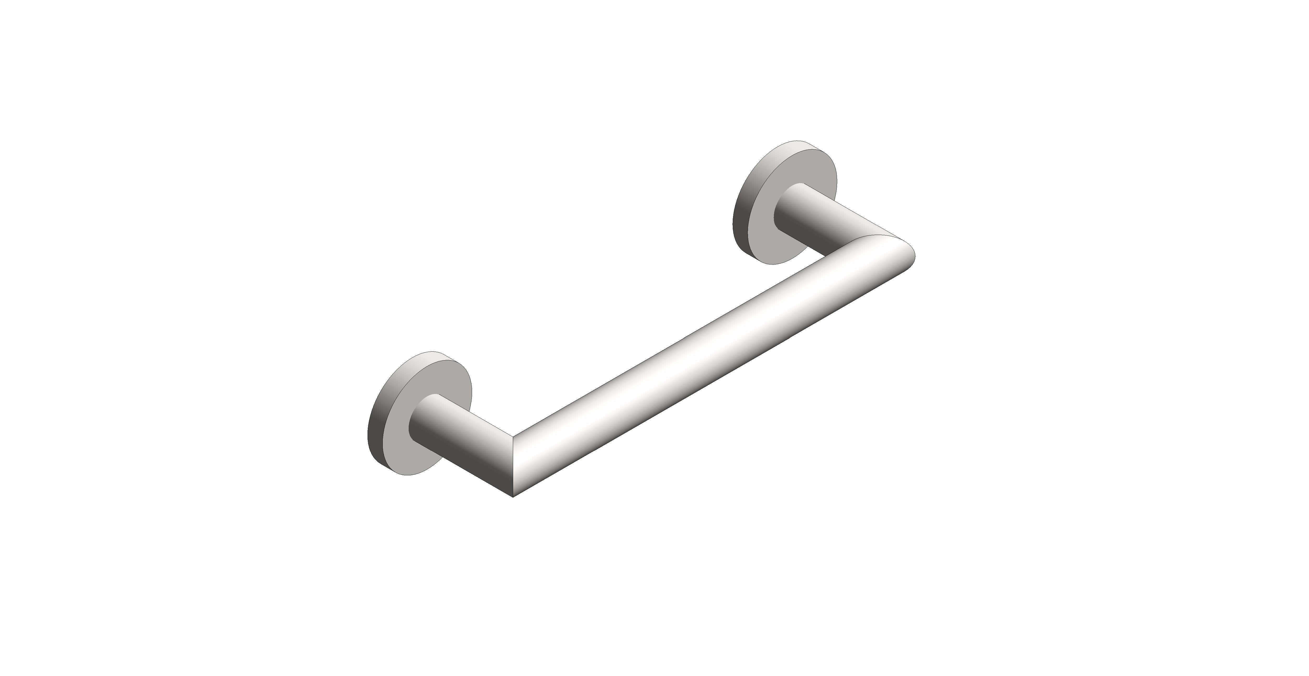 Product: SPA Grab or Towel Rail, finished in a brushed nickel 300mm (12") (IND-SPA1801-30-BRN)