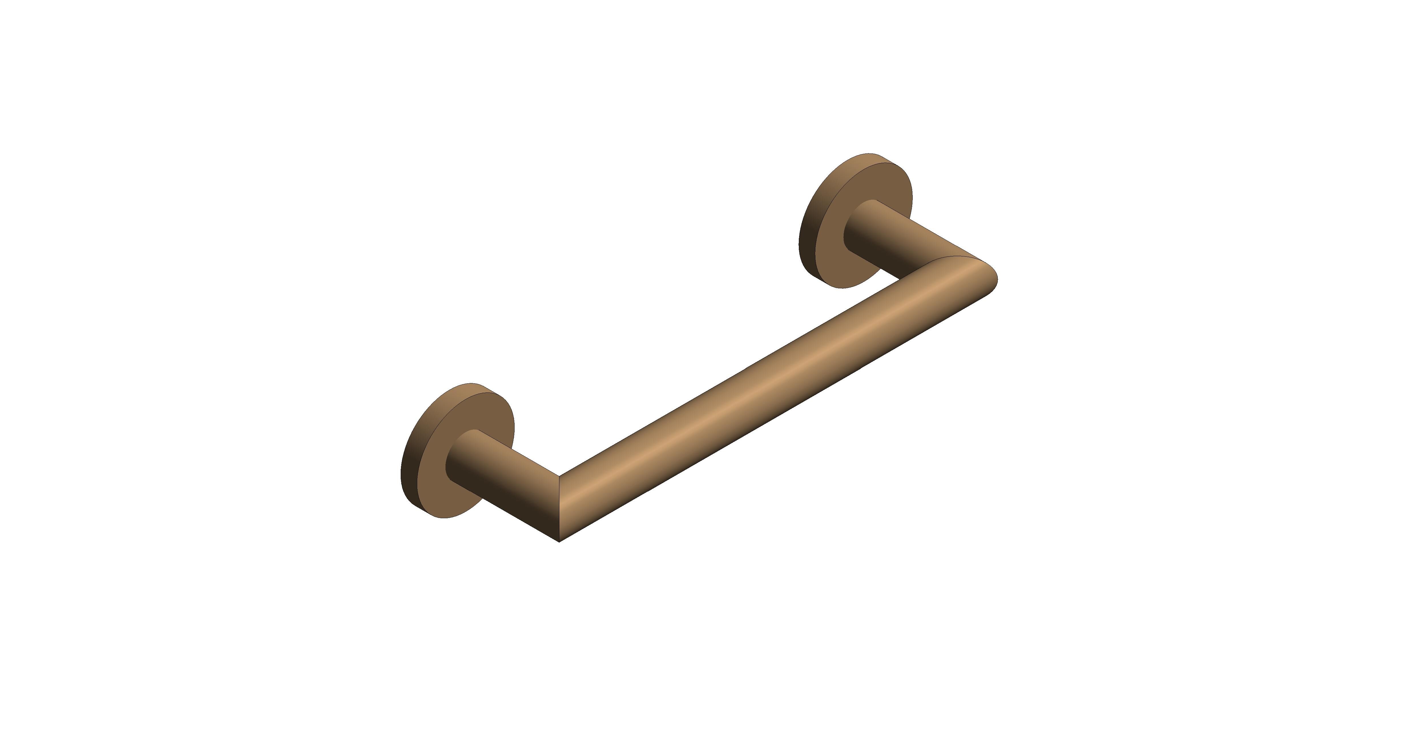 Product: SPA Grab or Towel Rail, finished in a brushed bronze 300mm (12"") (IND-SPA1801-30-BRZ)