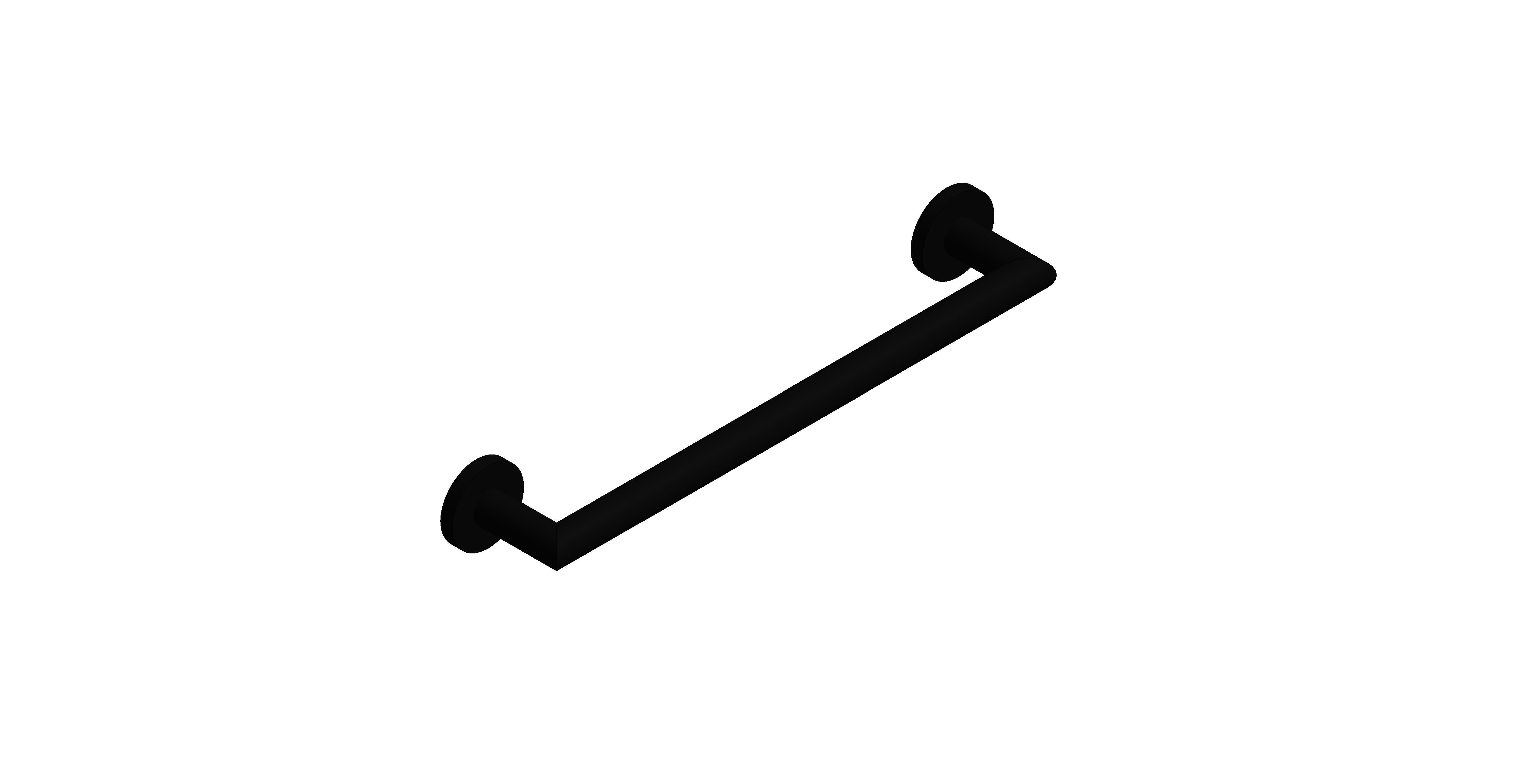 Product: SPA Towel Rail, finished in a brushed black 450mm (18") (IND-SPA184-45-BLK)