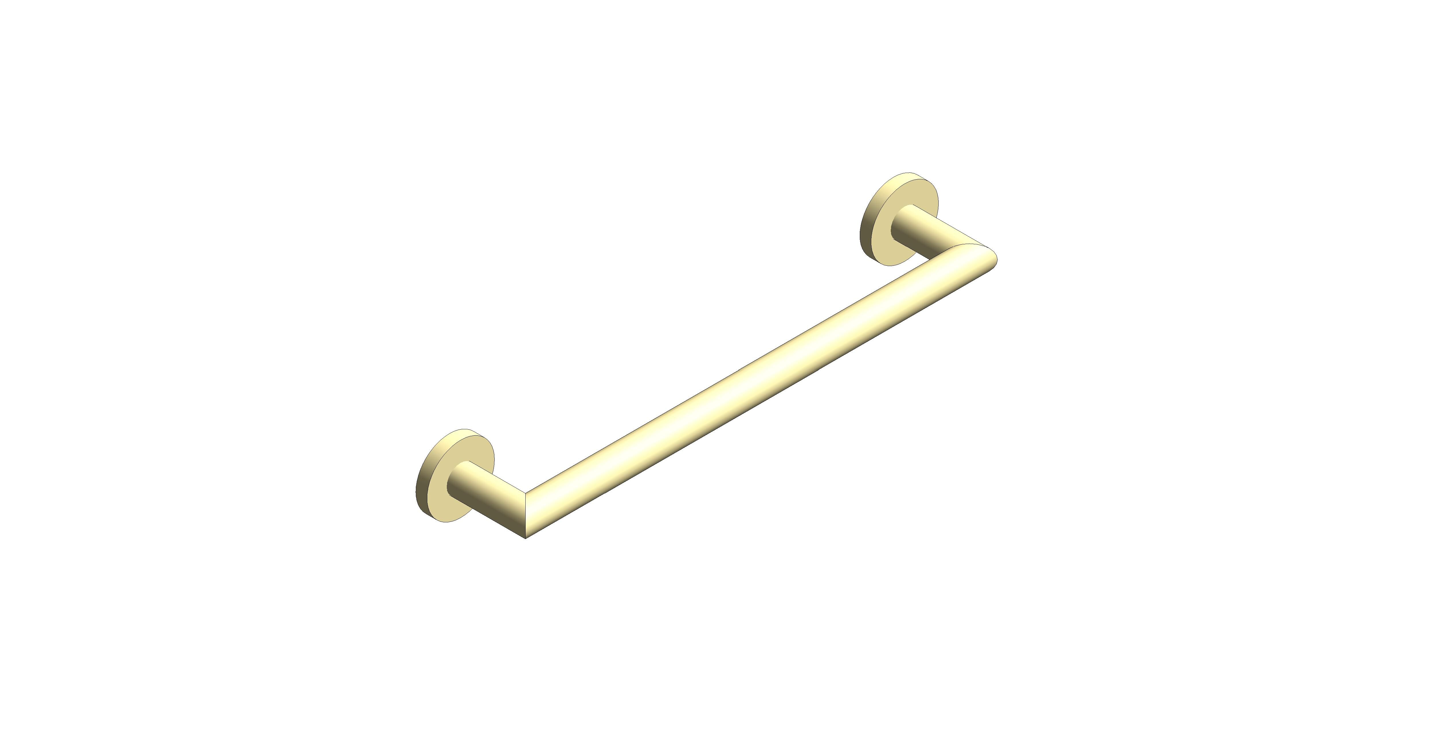 Product: SPA Towel Rail, finished in a brushed gold 450mm (18") (IND-SPA184-45-BRG)
