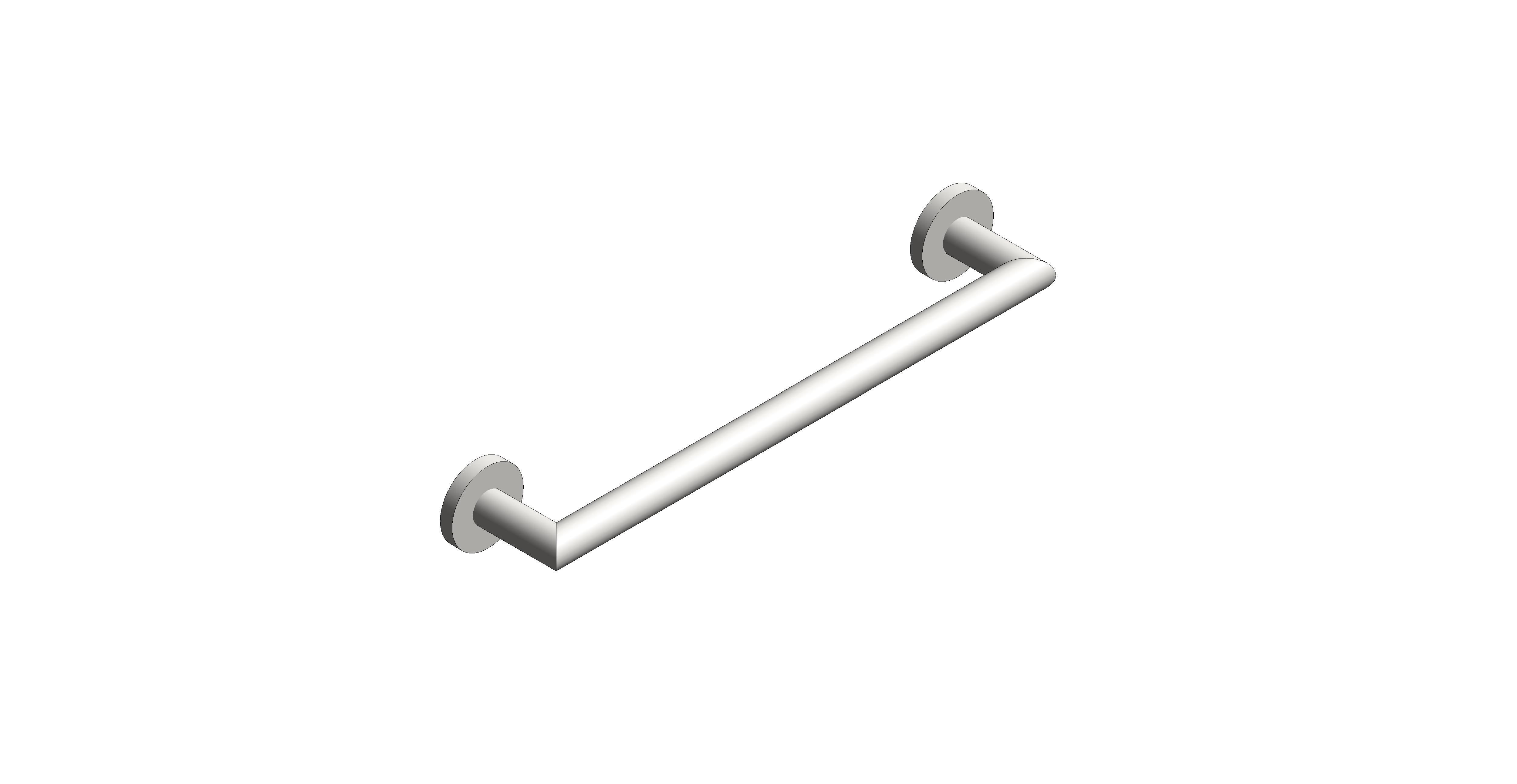 Product: SPA Towel Rail, finished in a brushed nickel 450mm (18") (IND-SPA184-45-BRN)