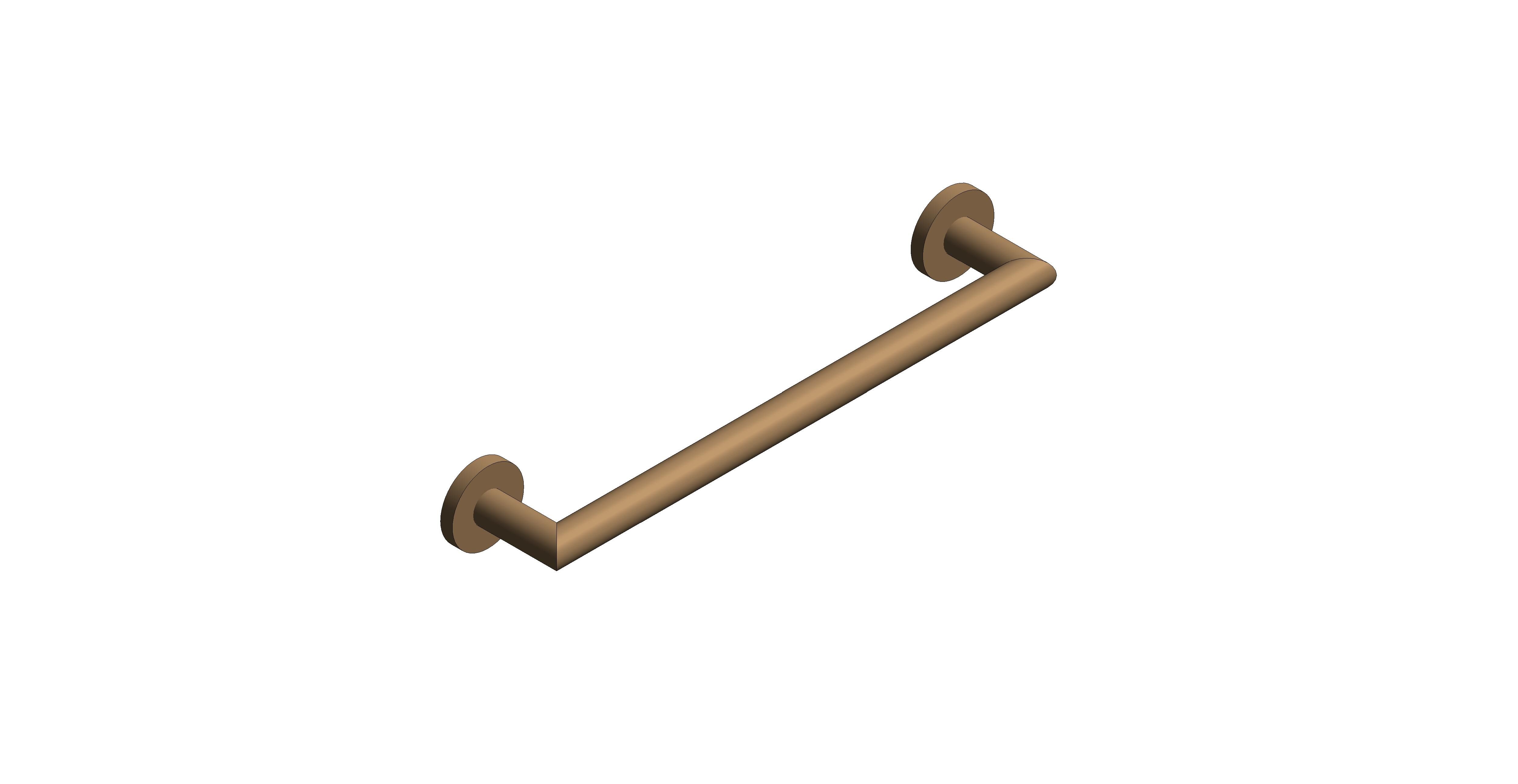 Product: SPA Towel Rail, finished in a brushed bronze 450mm (18"") (IND-SPA184-45-BRZ)